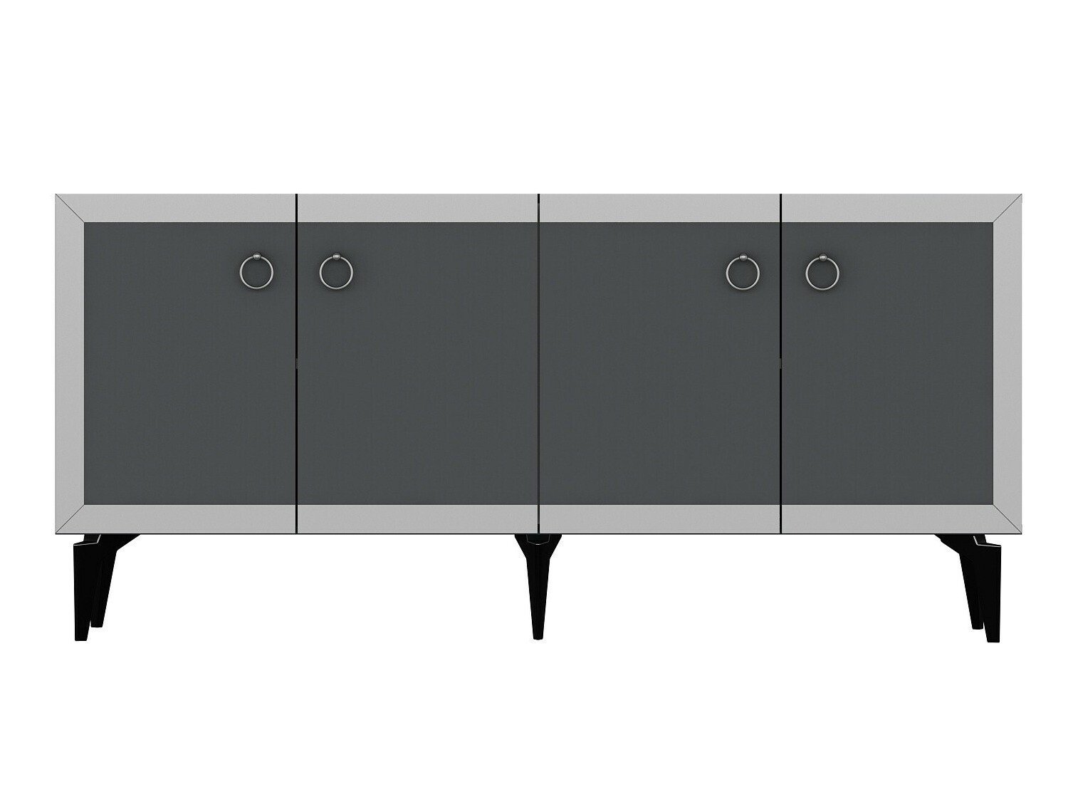 Skapis Asheboro 169 (Antracīts + Sudraba)