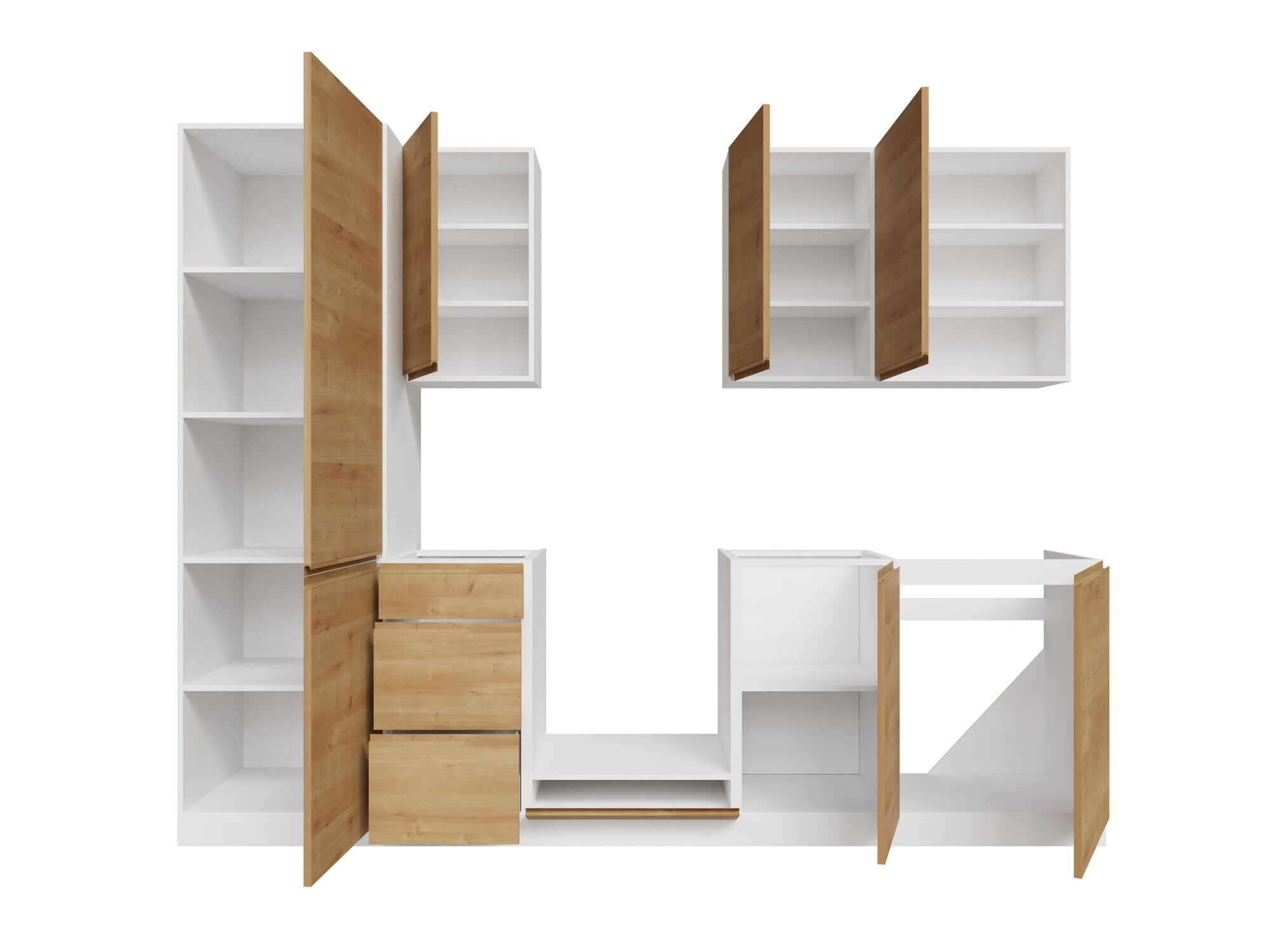 Модульный кухонный гарнитур Soli Oak 162