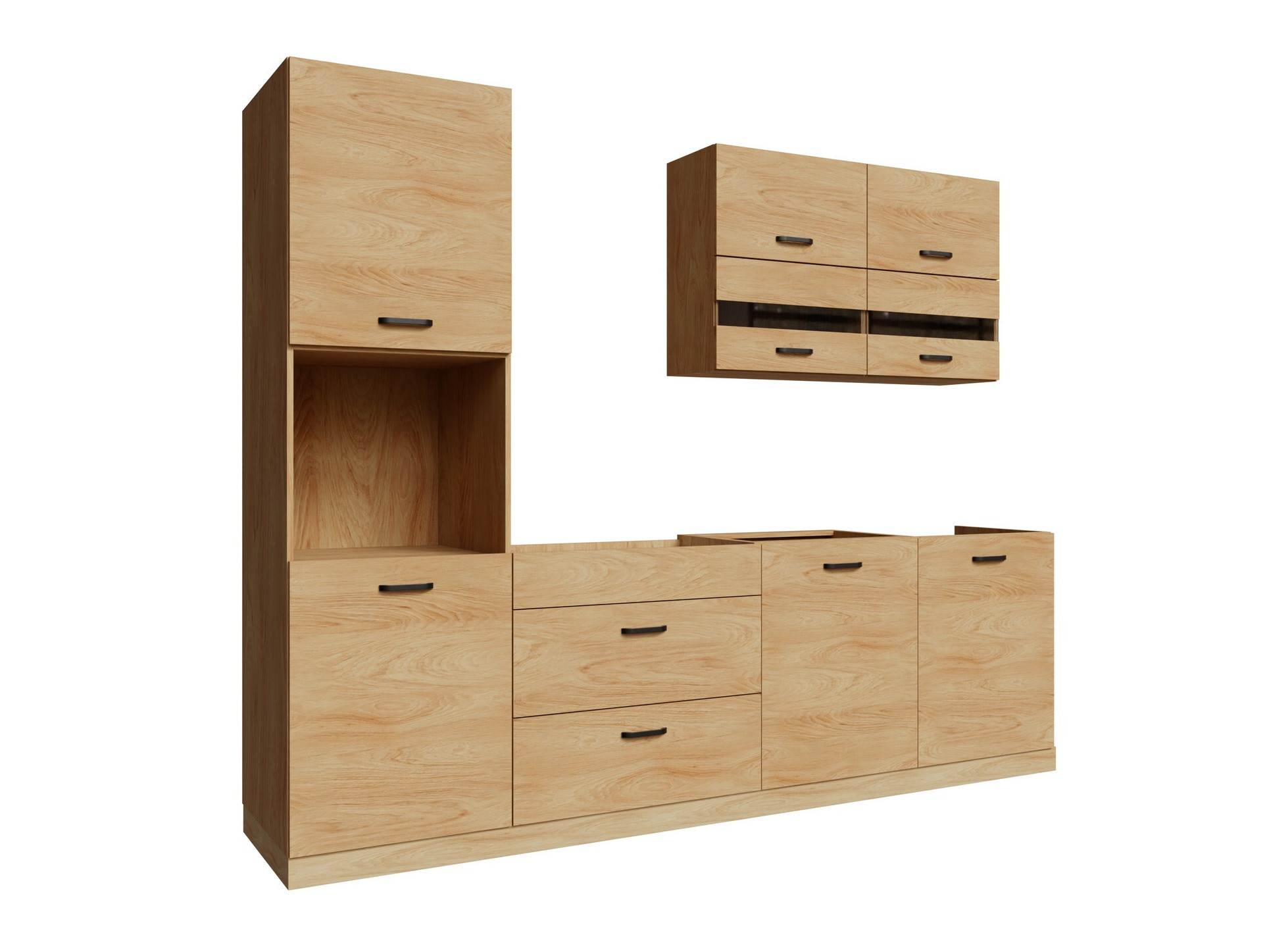 Moduļu virtuves komplekts Amper Oak 168