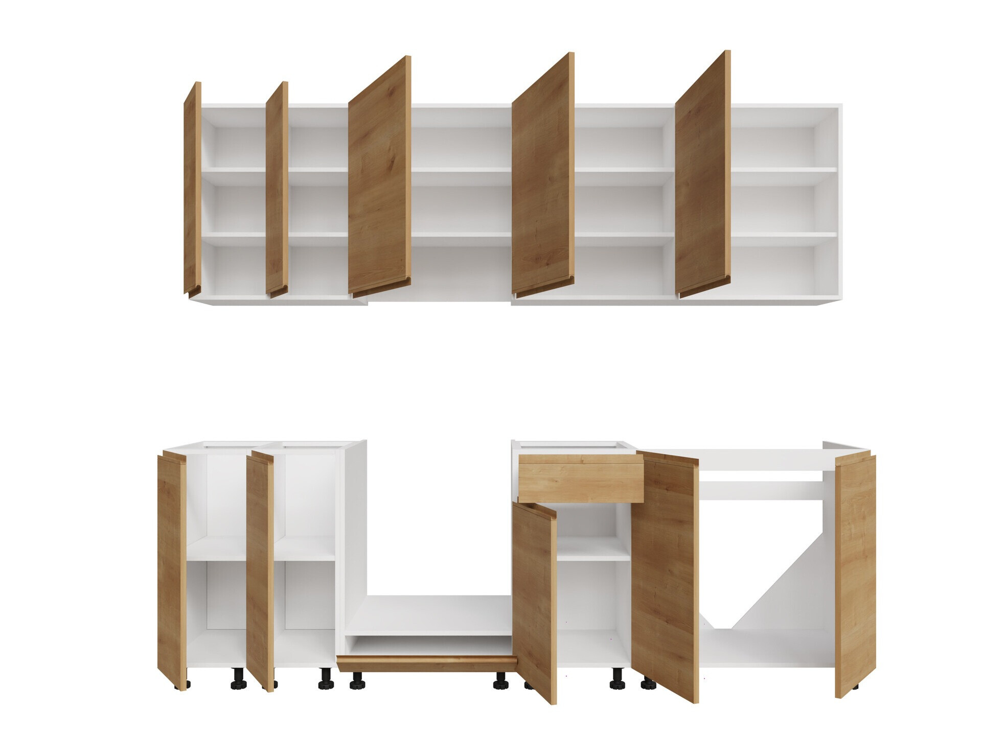 Moduļu virtuves komplekts Soli Oak 163