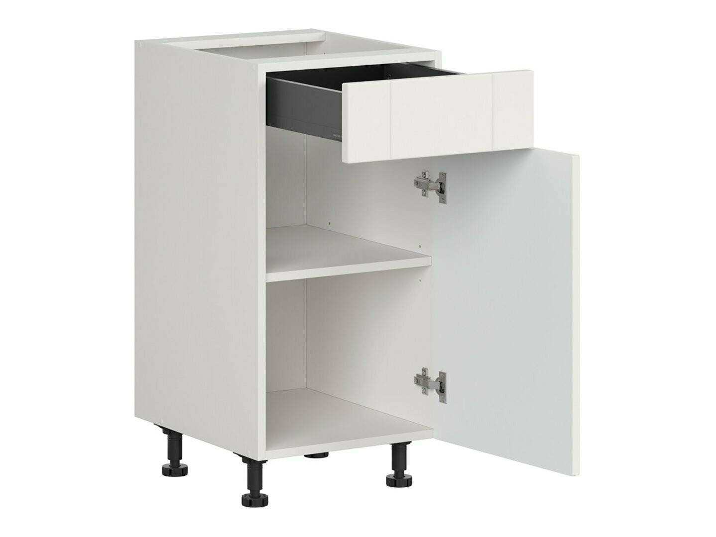 Модульный шкафчик с выдвижным ящиком и дверцами Eva White 103