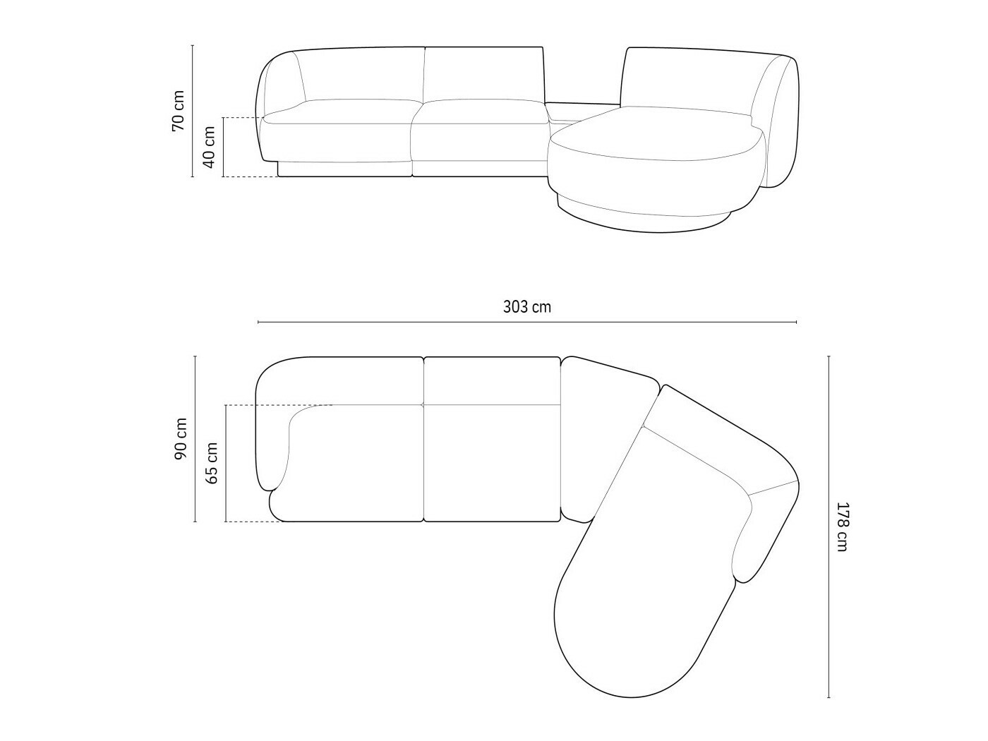 Модульный угловой диван Tivlomi 117 (Bluvel 13)