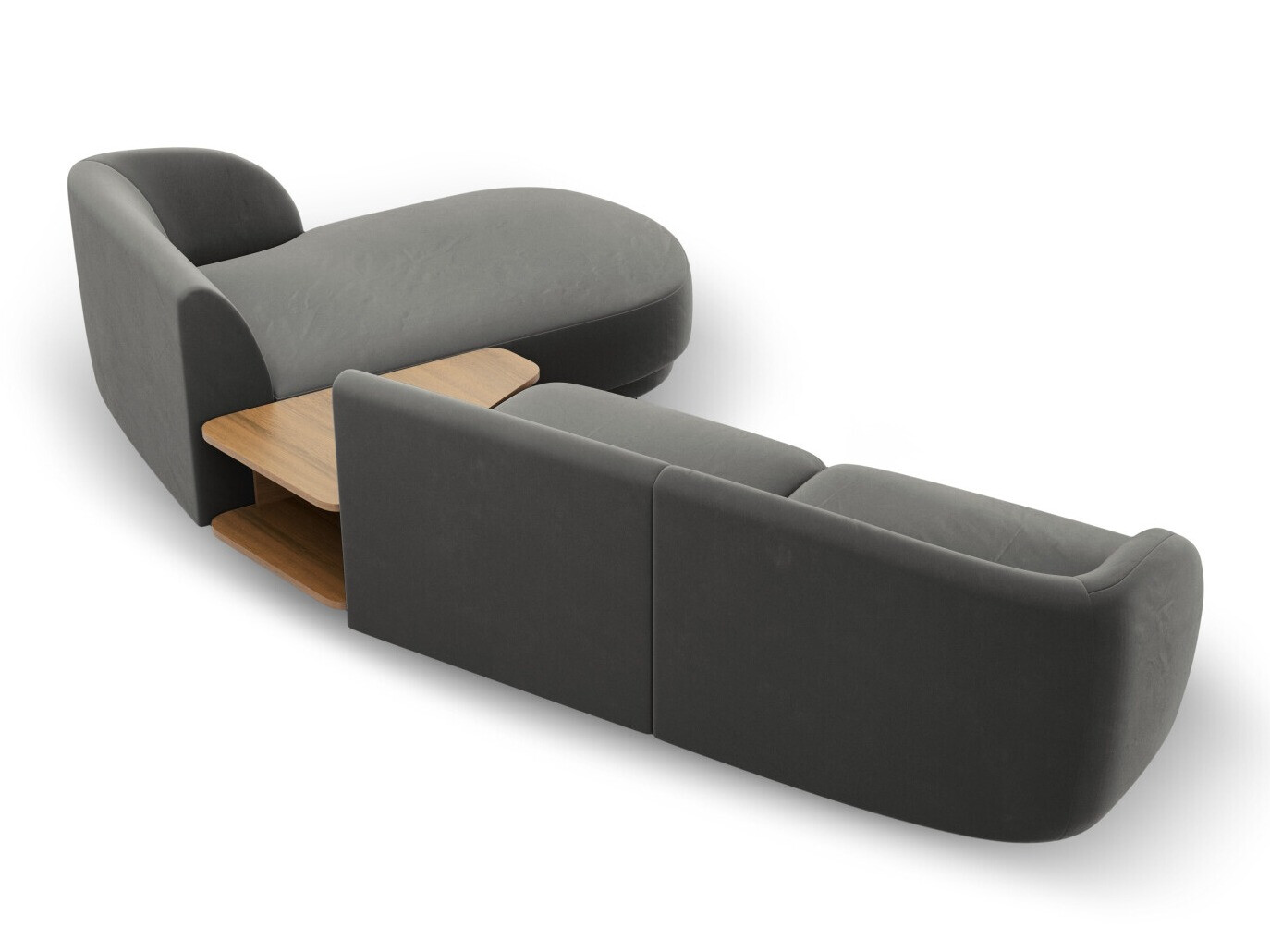 Модульный угловой диван Tivlomi 117 (Bluvel 13)