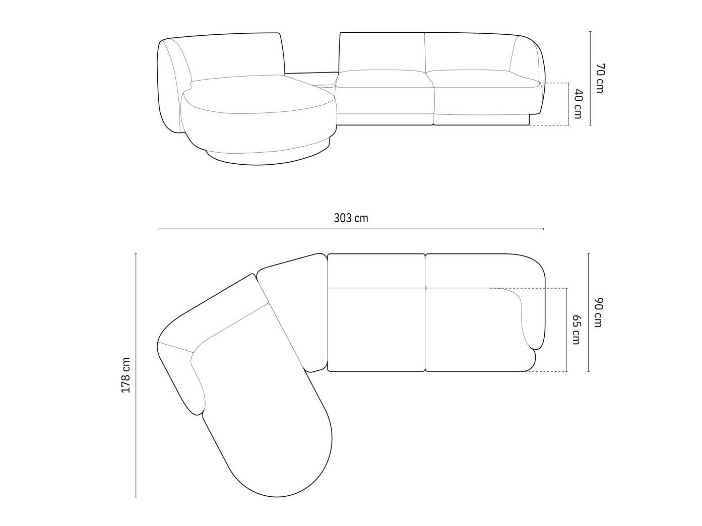 Модульный угловой диван Tivlomi 117 (Bluvel 40)