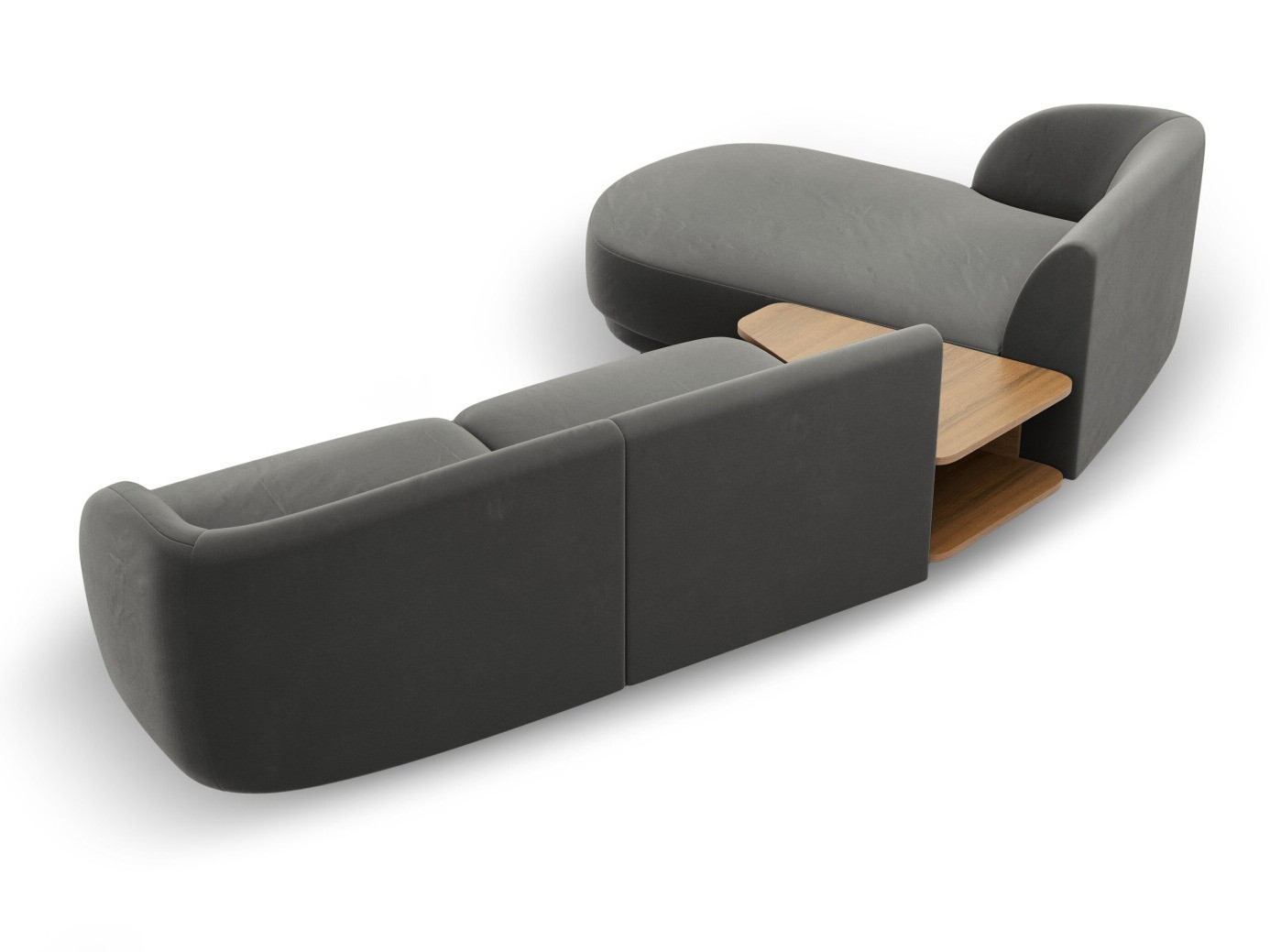 Moduļu stūra dīvāns Tivlomi 117 (Bluvel 13)