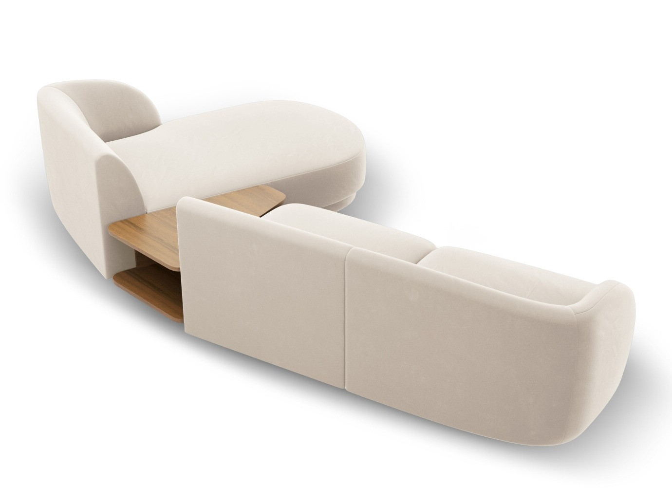 Moduļu stūra dīvāns Tivlomi 117 (Bluvel 22)