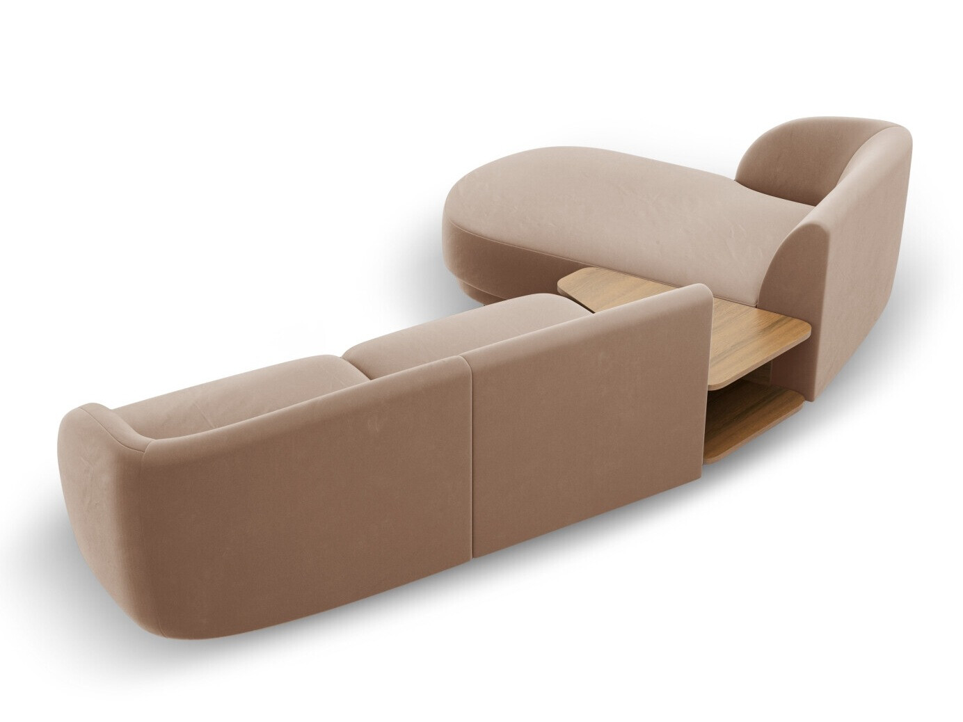 Moduļu stūra dīvāns Tivlomi 117 (Bluvel 40)