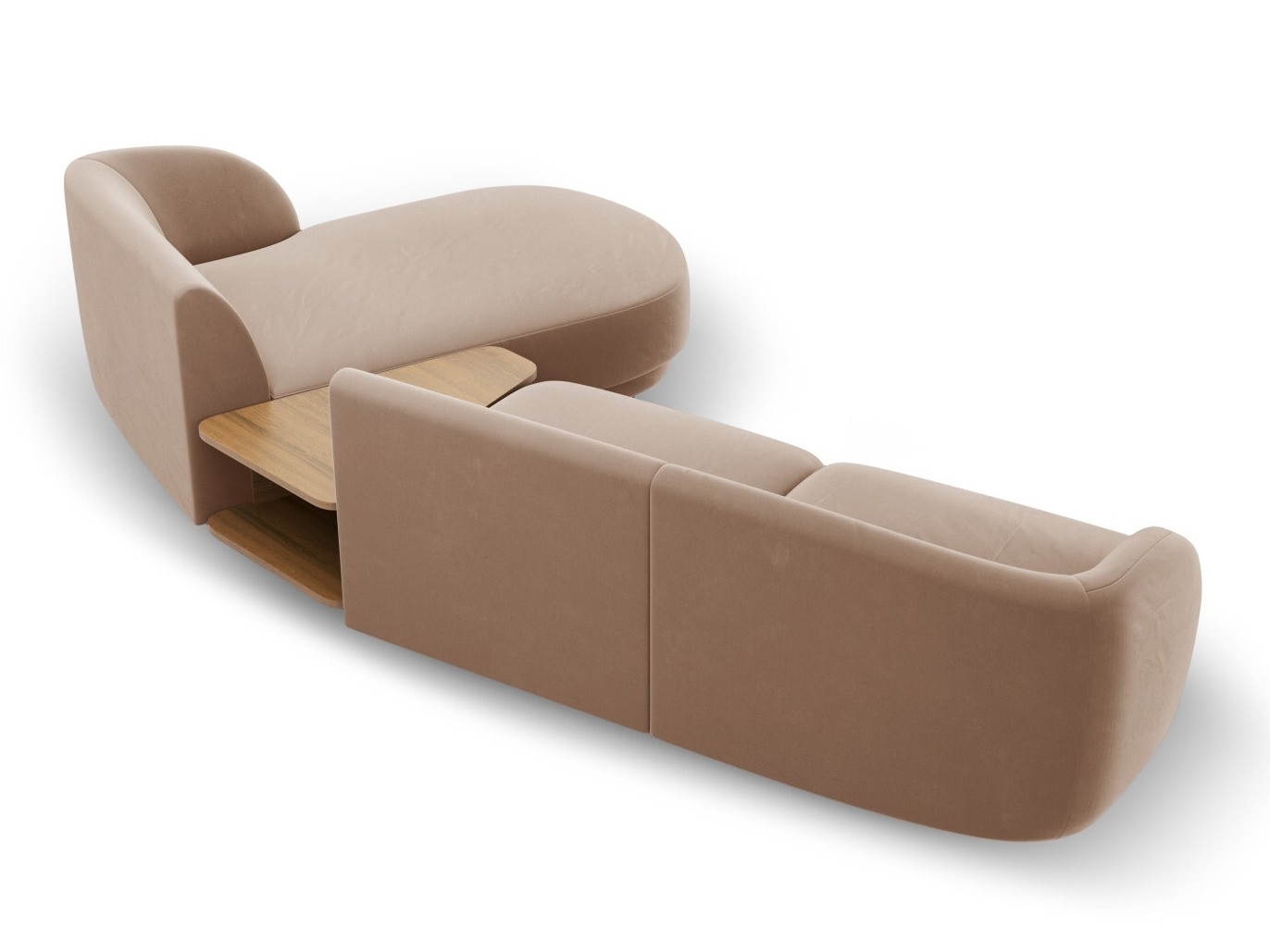 Moduļu stūra dīvāns Tivlomi 117 (Bluvel 40)