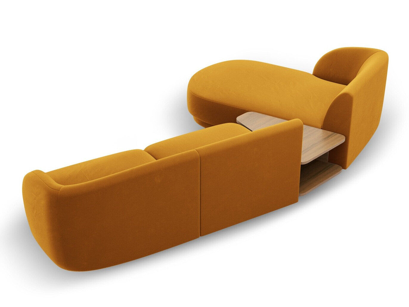 Moduļu stūra dīvāns Tivlomi 117 (Bluvel 68)