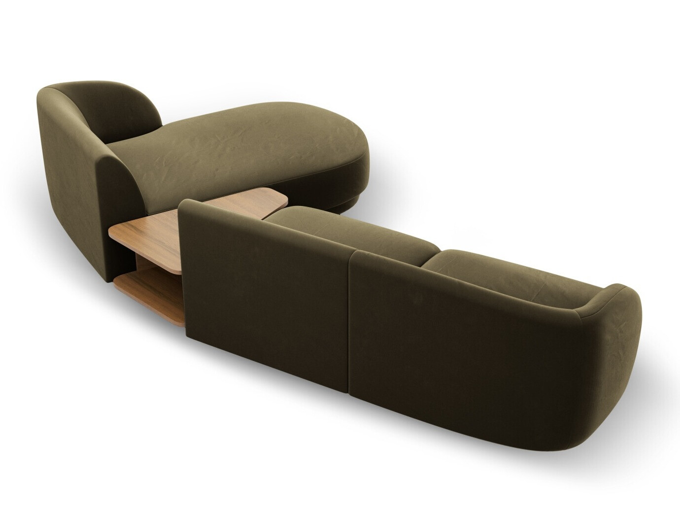 Moduļu stūra dīvāns Tivlomi 117 (Bluvel 77)