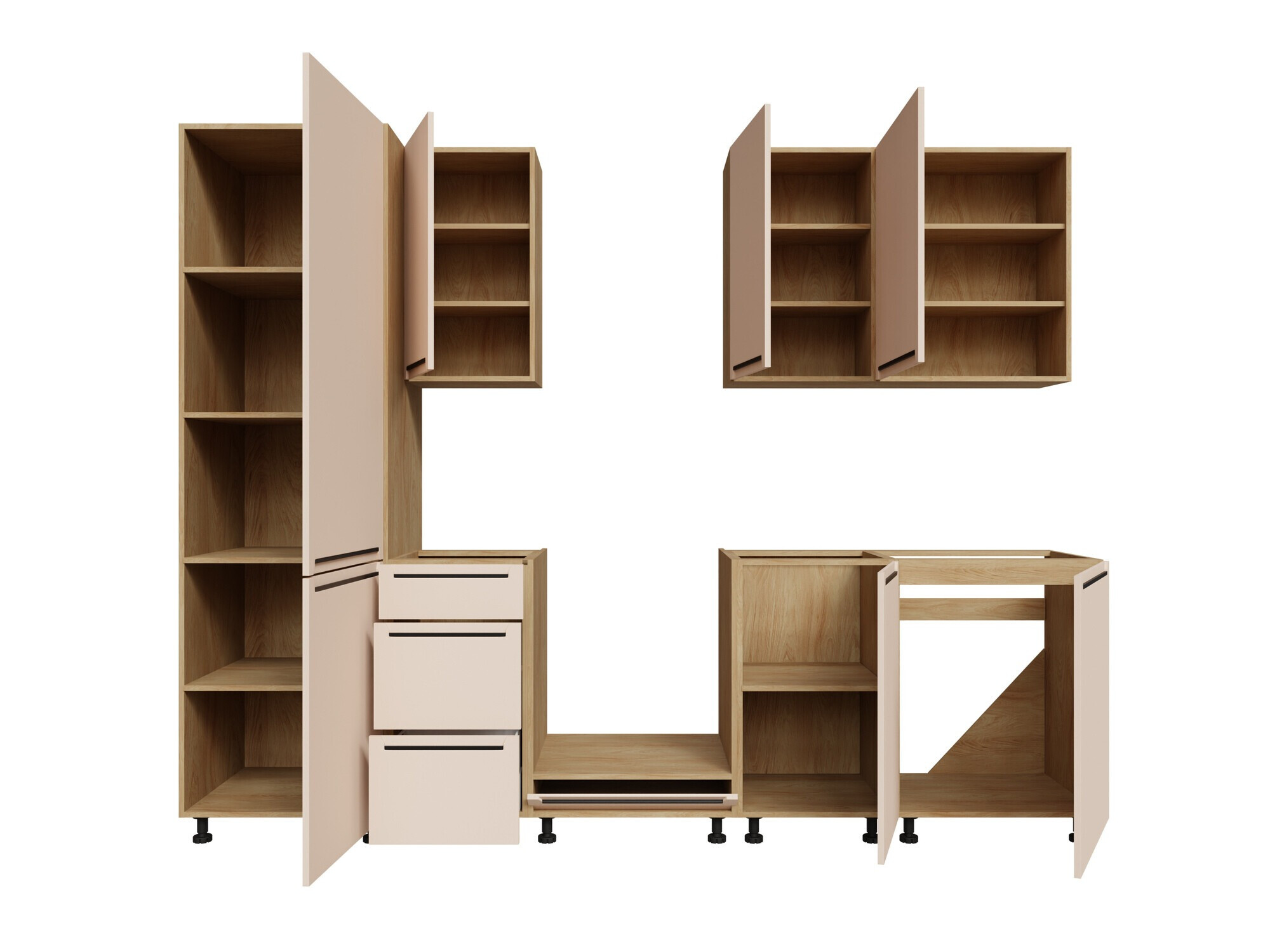 Moduļu virtuves komplekts Riso Beige 169