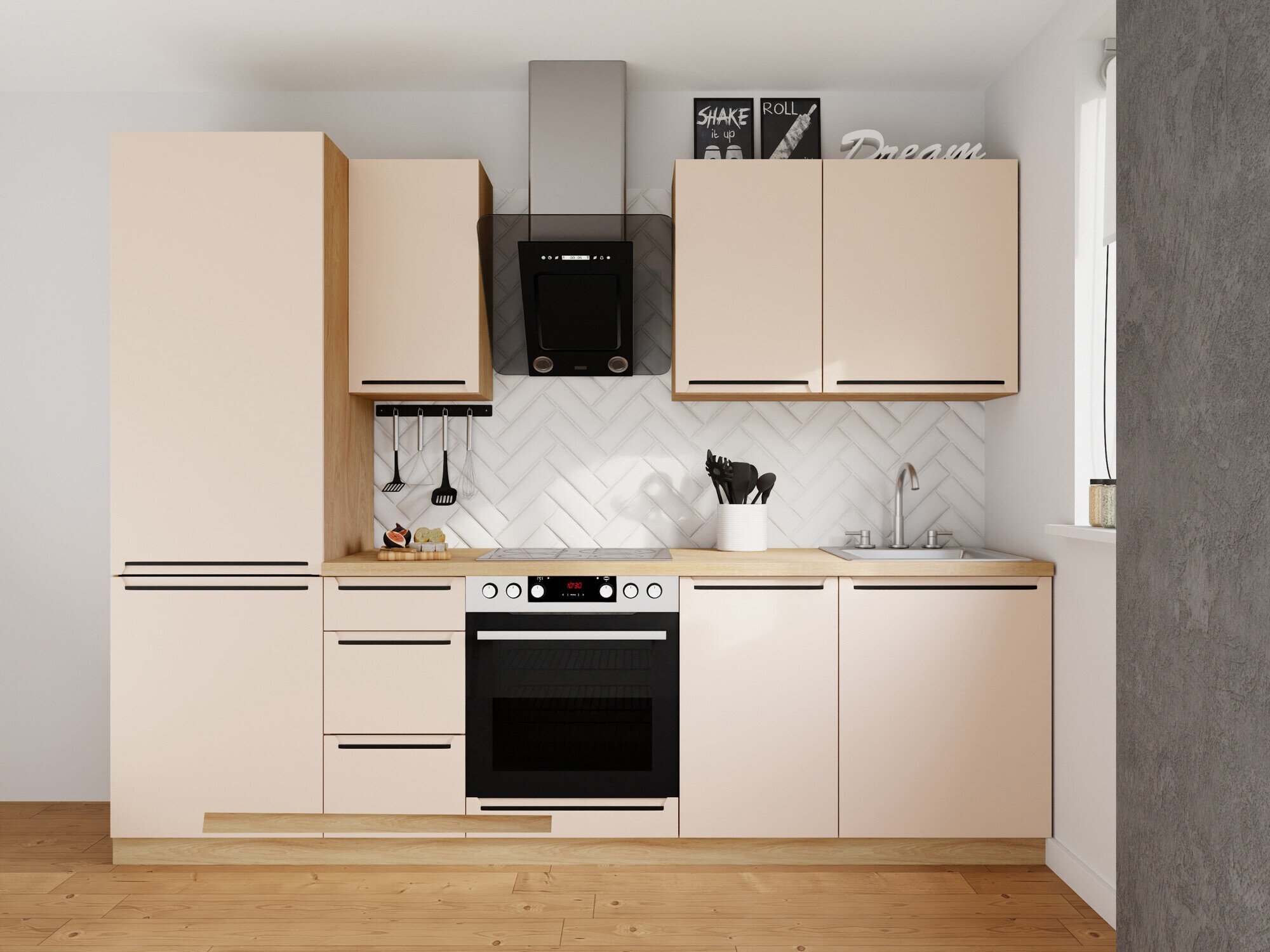 Moduļu virtuves komplekts Riso Beige 169