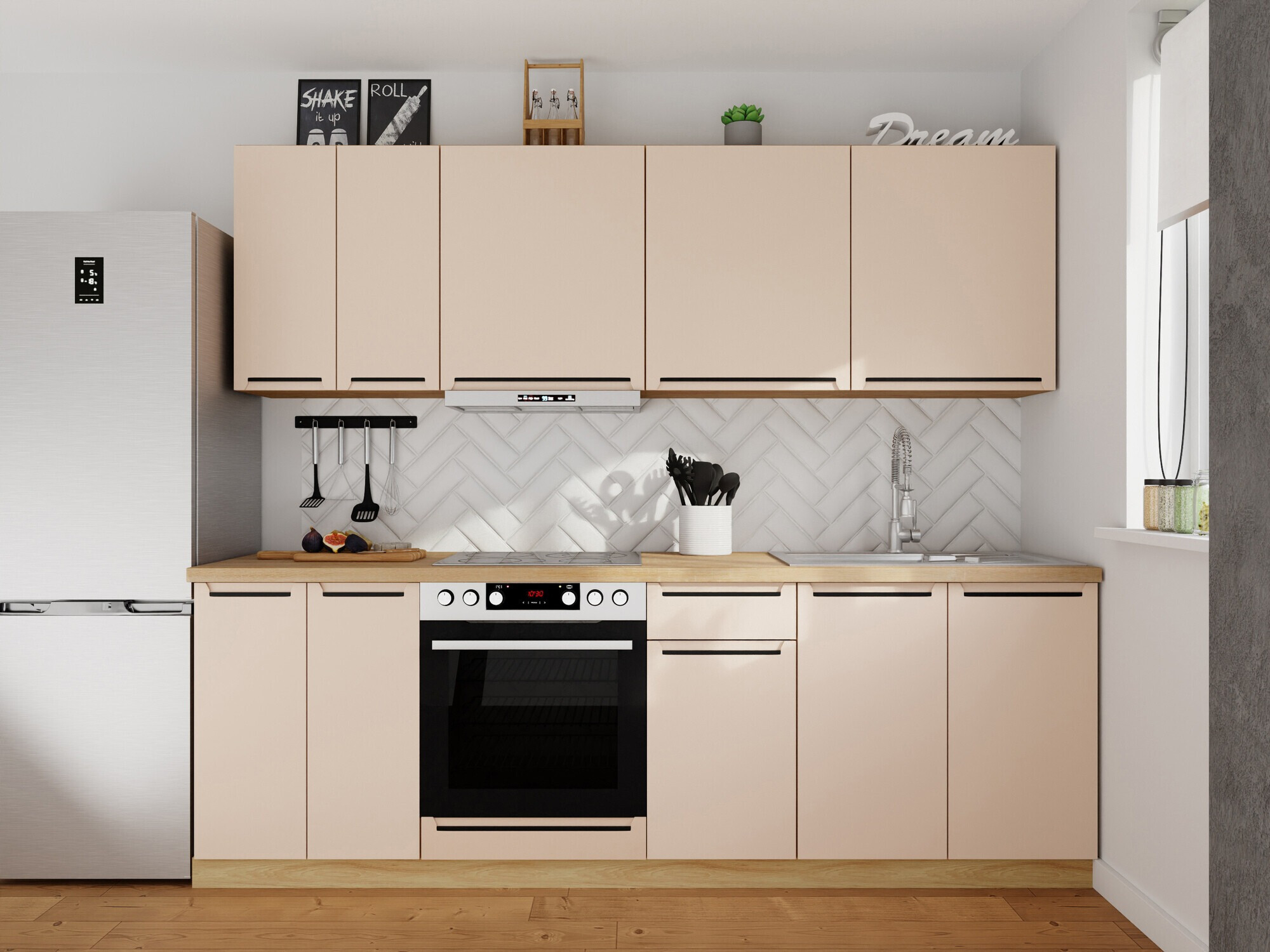 Moduļu virtuves komplekts Riso Beige 170