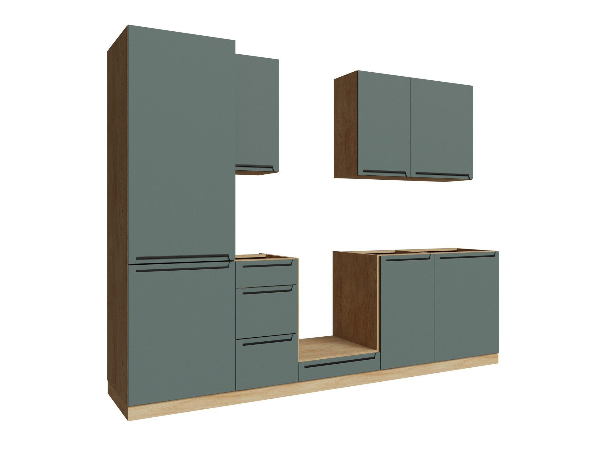 Moduļu virtuves komplekts Riso Green 168