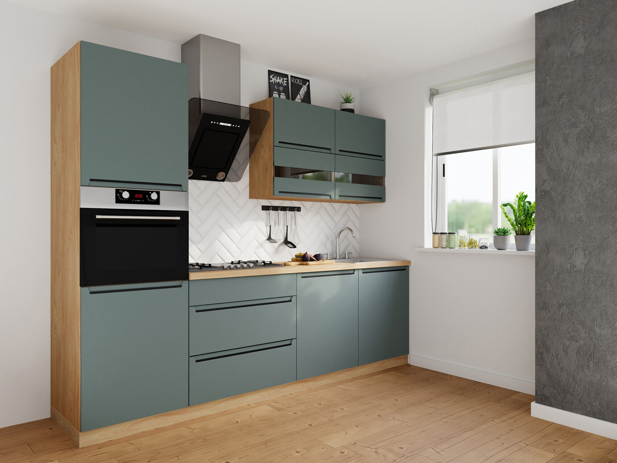 Moduļu virtuves komplekts Riso Green 170