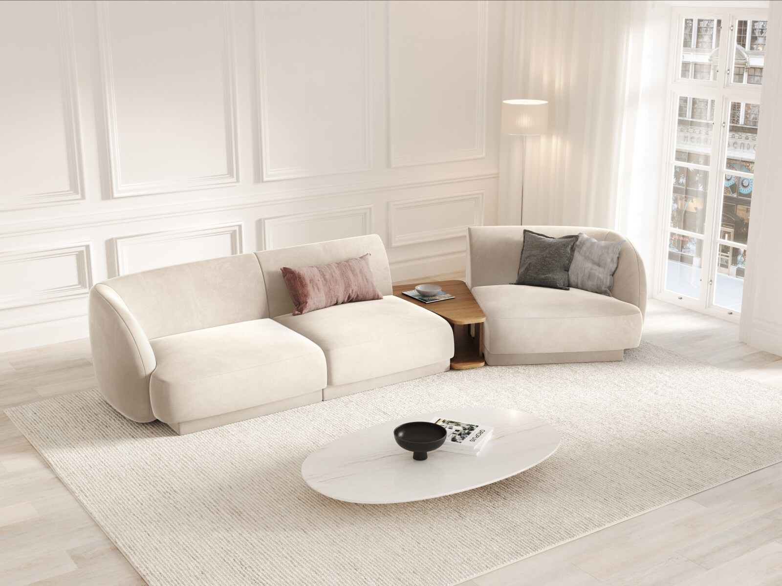 Модульный угловой диван Tivlomi 118 (Bluvel 22)