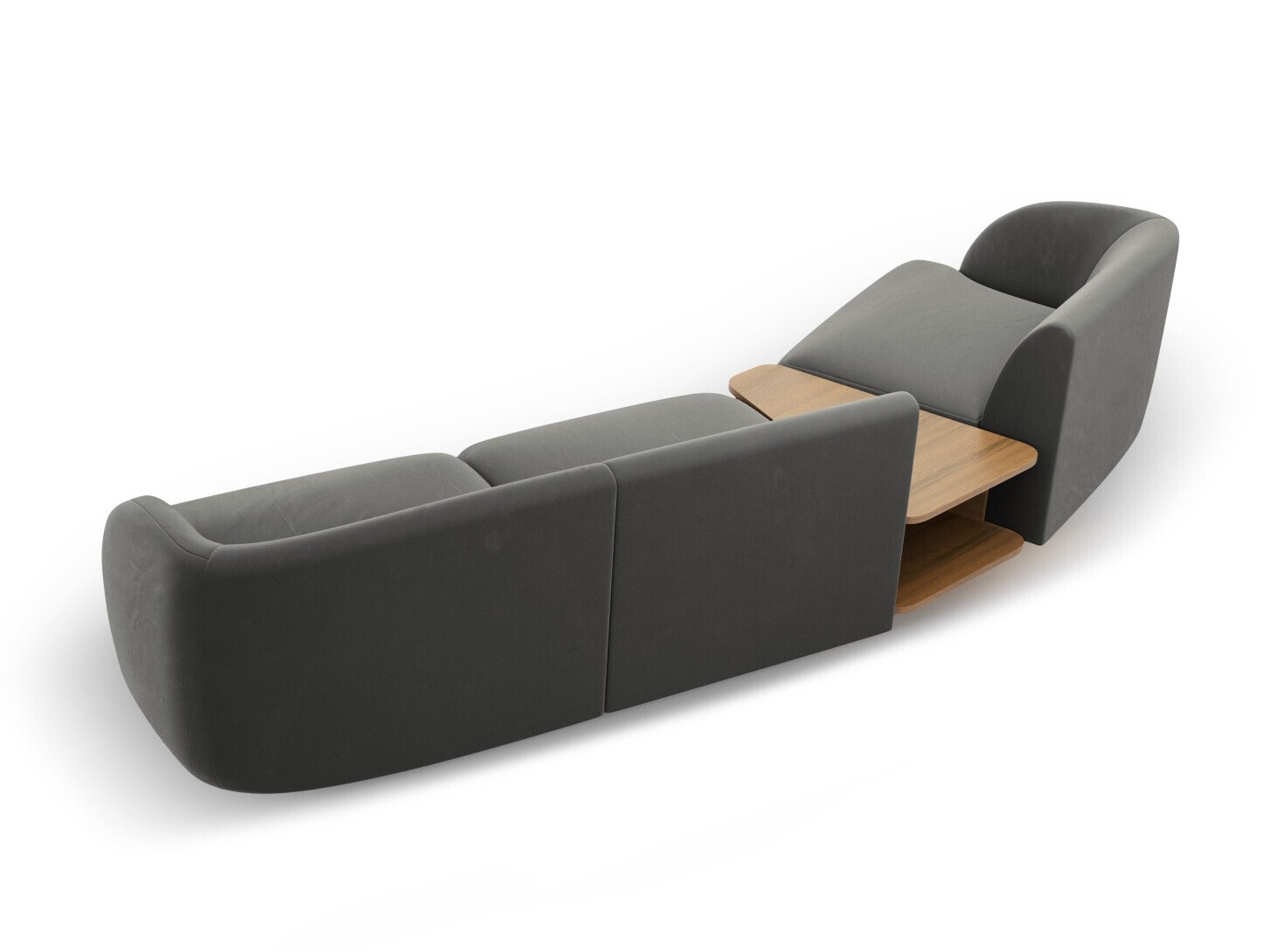 Модульный угловой диван Tivlomi 118 (Bluvel 13)