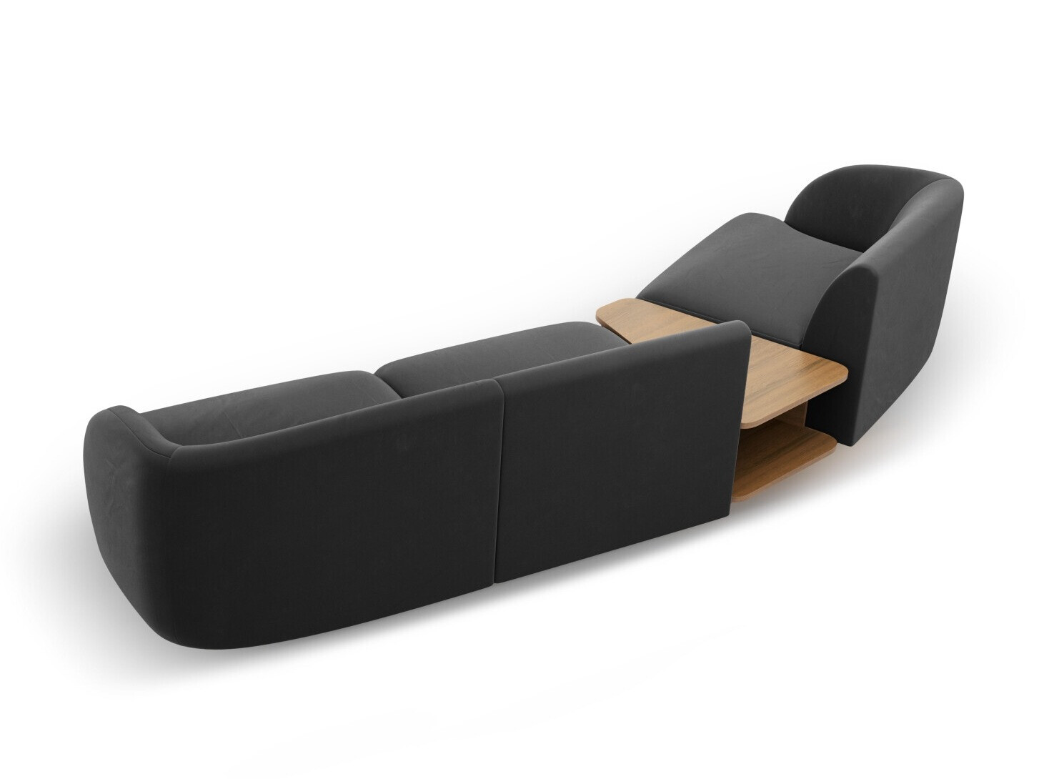 Moduļu stūra dīvāns Tivlomi 118 (Bluvel 14)