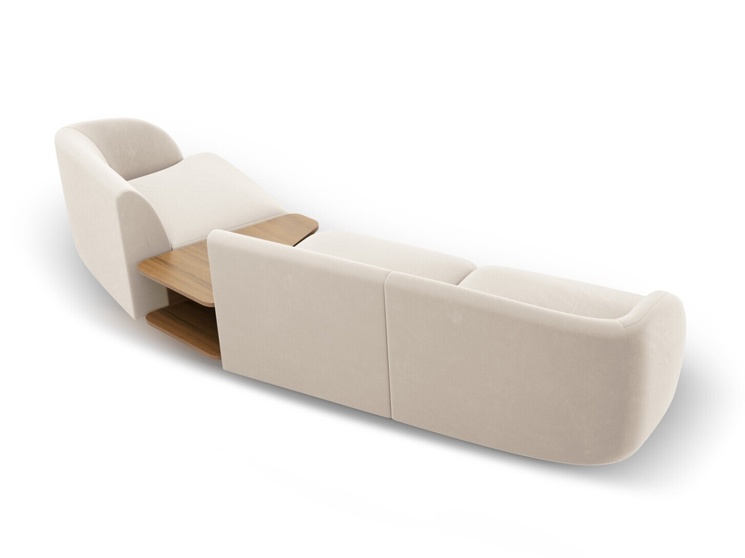 Moduļu stūra dīvāns Tivlomi 118 (Bluvel 22)