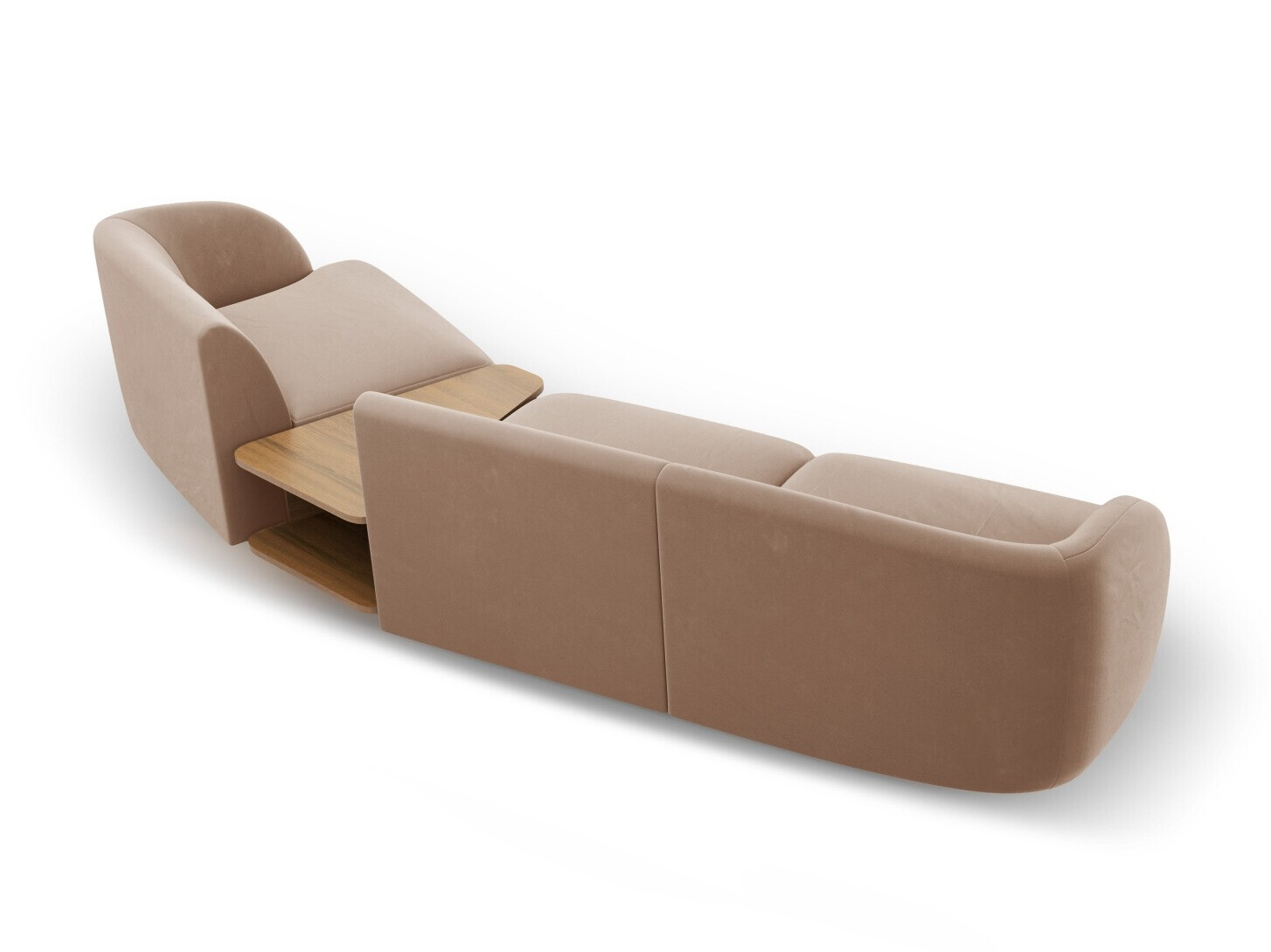 Moduļu stūra dīvāns Tivlomi 118 (Bluvel 40)