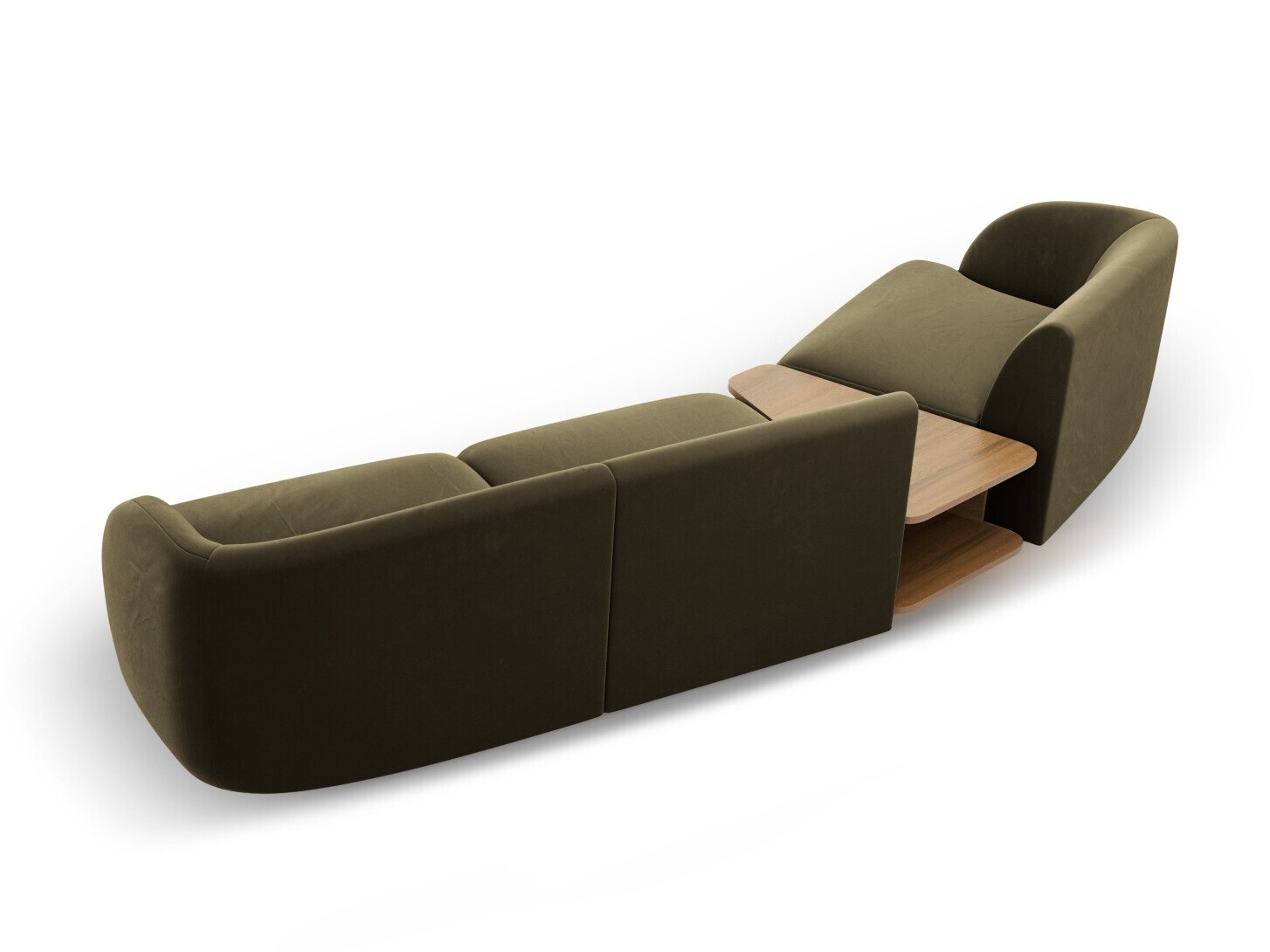 Moduļu stūra dīvāns Tivlomi 118 (Bluvel 77)