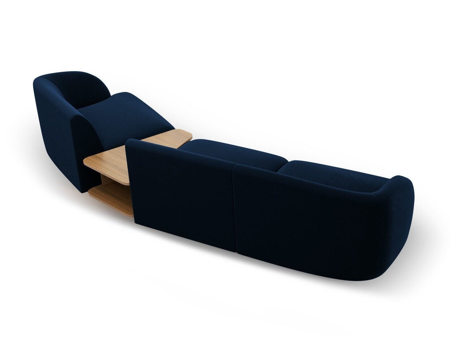 Moduļu stūra dīvāns Tivlomi 118 (Bluvel 86)