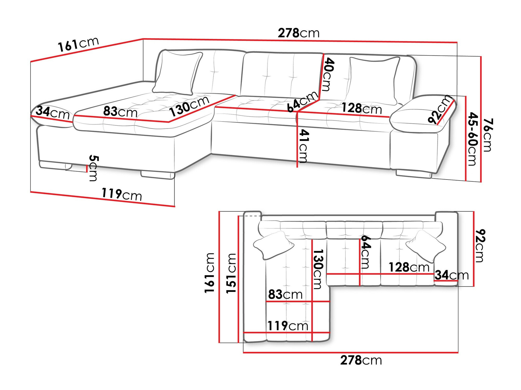 Угловой диван Comfivo 219 (Clara 215.11)