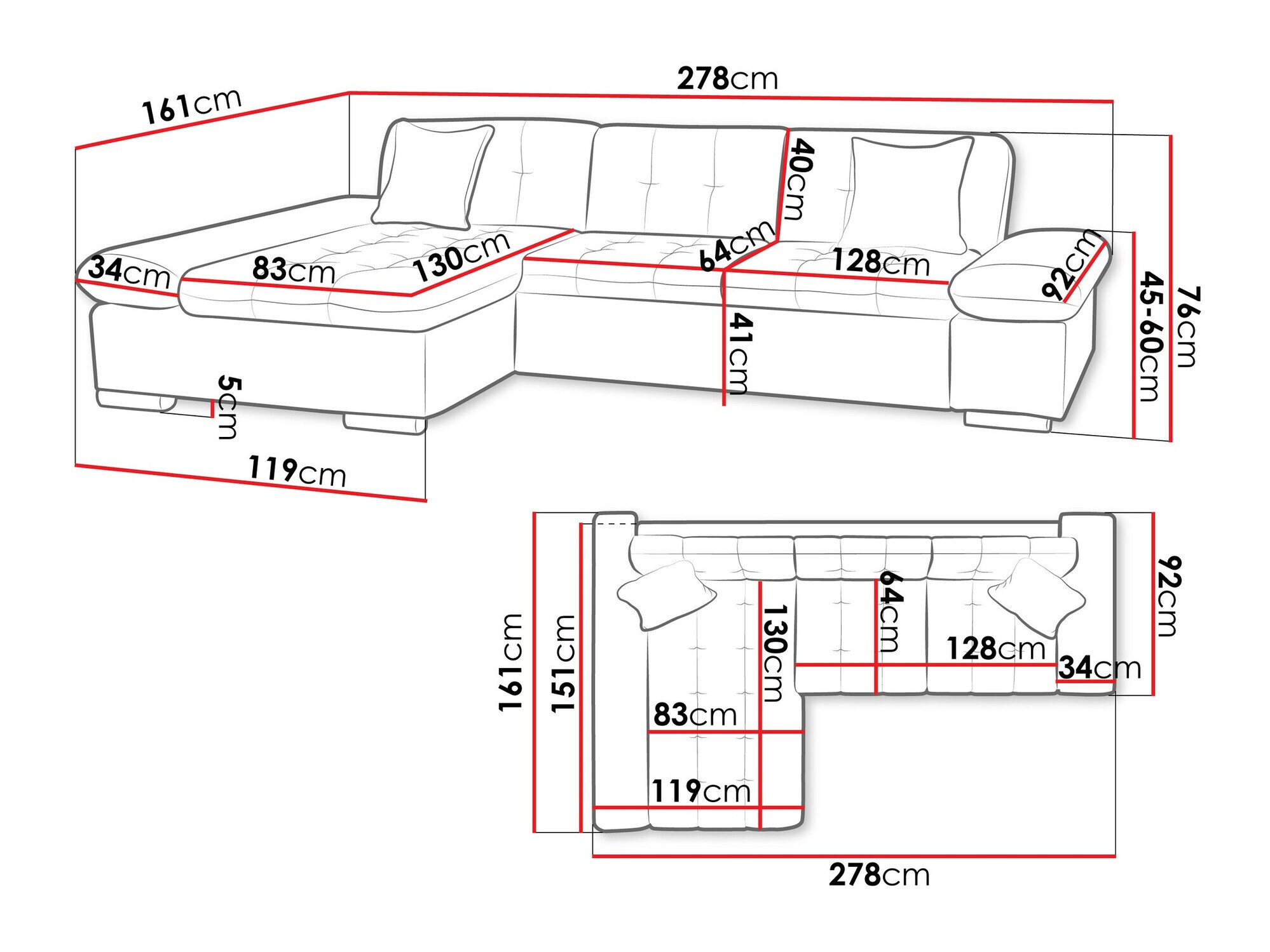 Угловой диван Comfivo 219 (Clara 215.11)