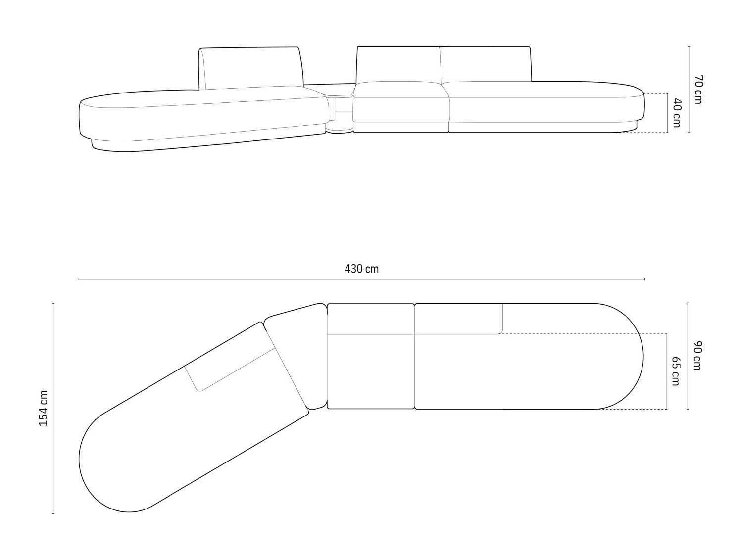 Модульный угловой диван Tivlomi 120 (Bluvel 13)