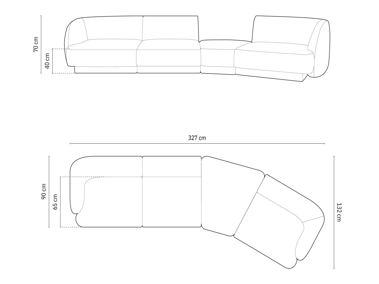 Модульный угловой диван Tivlomi 122 (Bluvel 22)