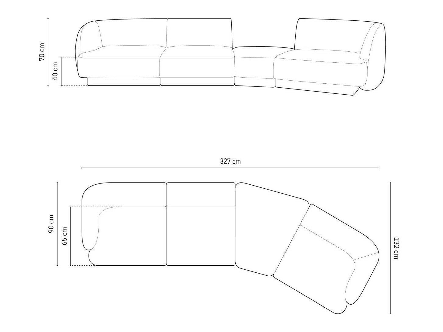 Модульный угловой диван Tivlomi 122 (Bluvel 40)