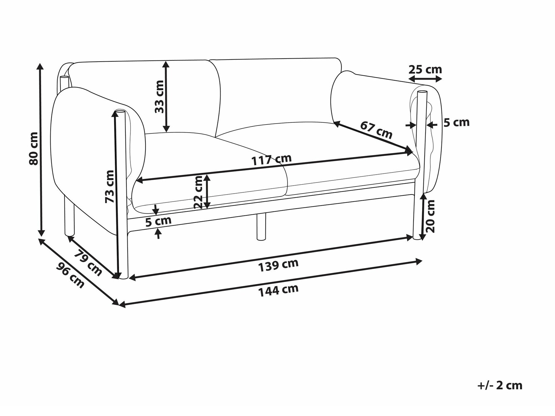 Dārza dīvāns Berwyn 2522