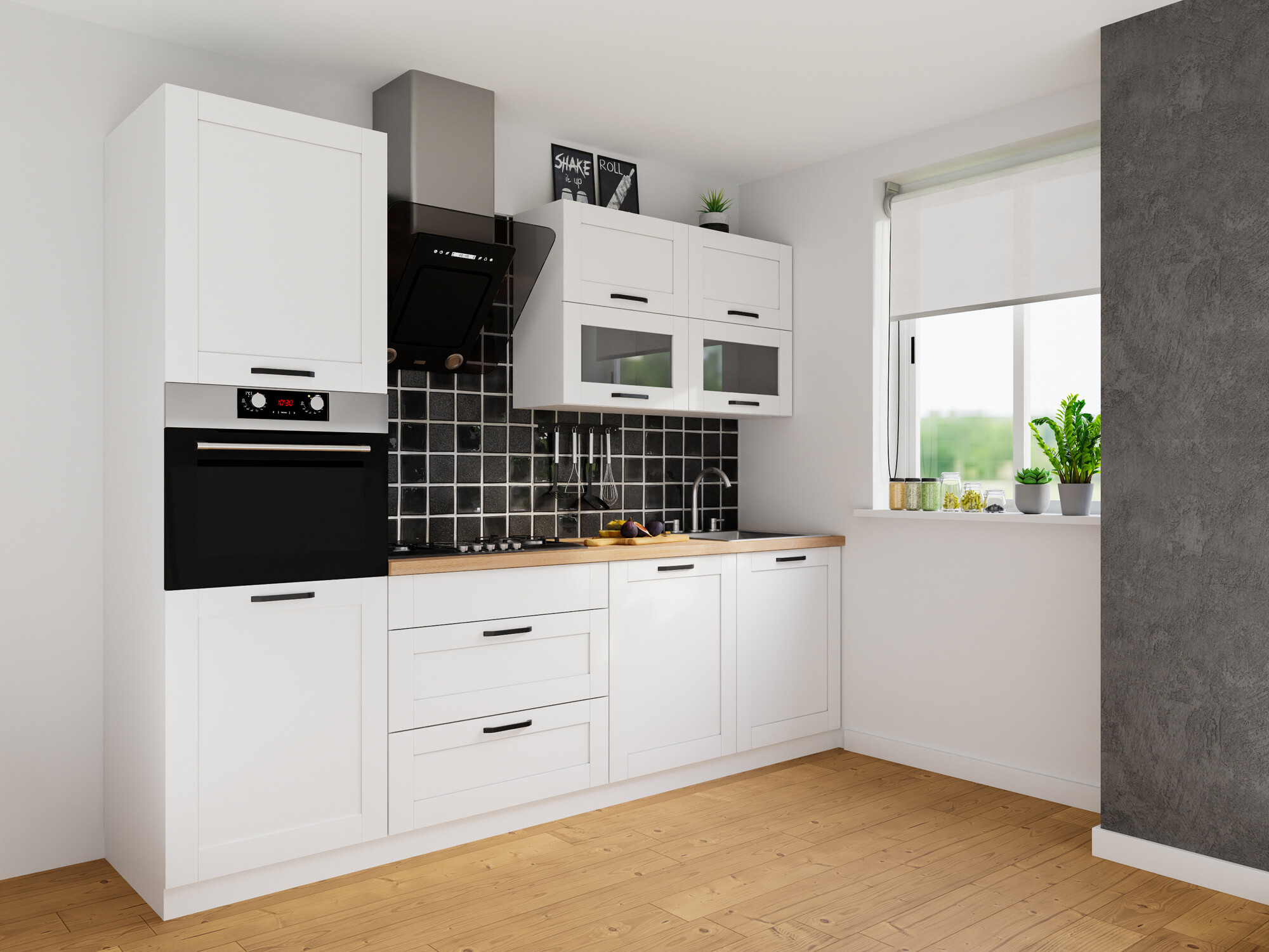 Moduļu piekarams skapis Eva White 166