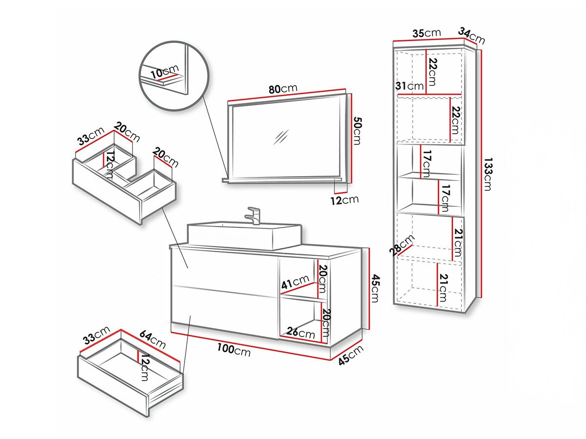 Vannas komplekts Ophruvi 104 (Riekstkoks)