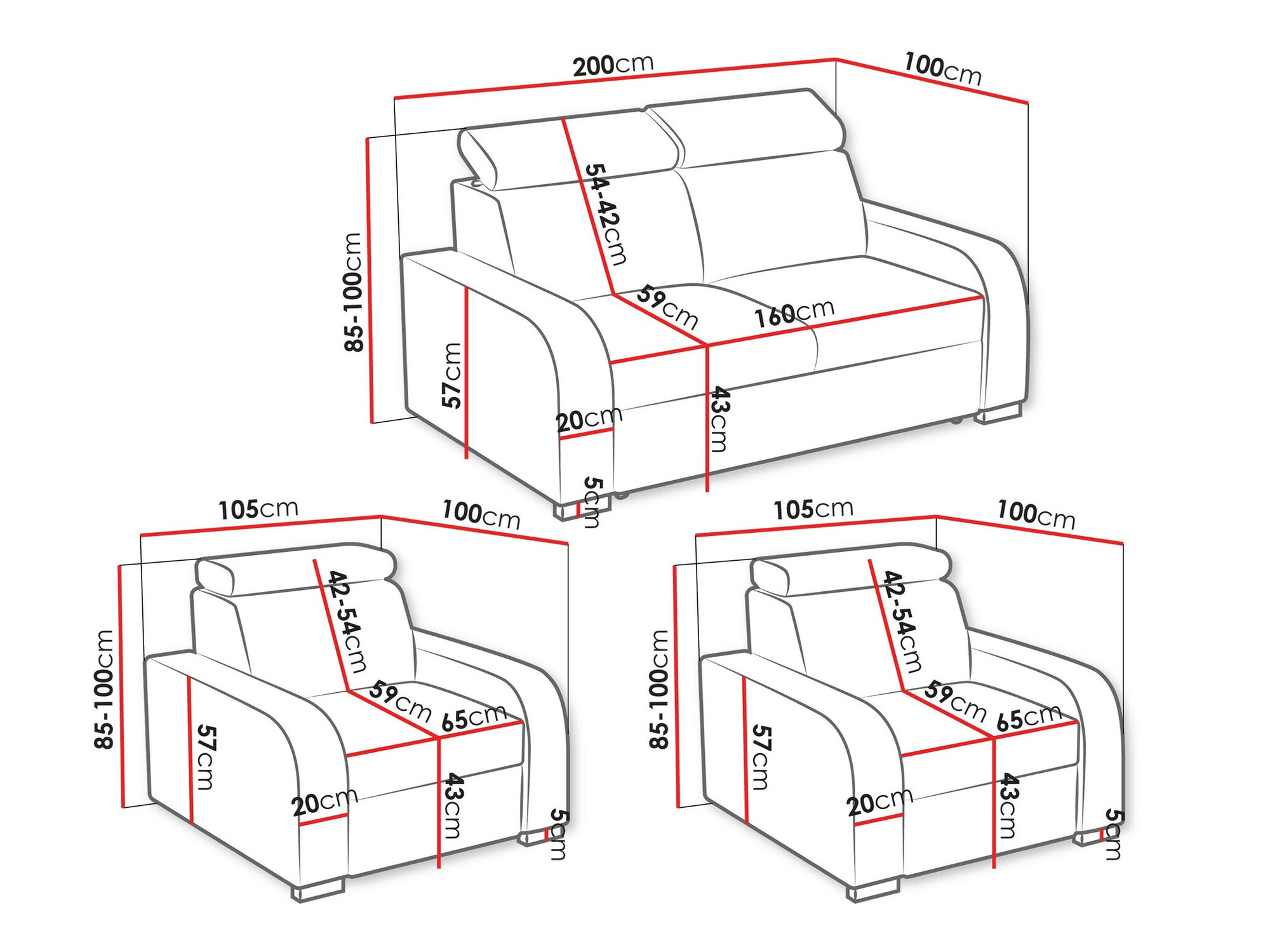 Mīksto mēbeļu komplekts Etrcala 106 (Crown 2)