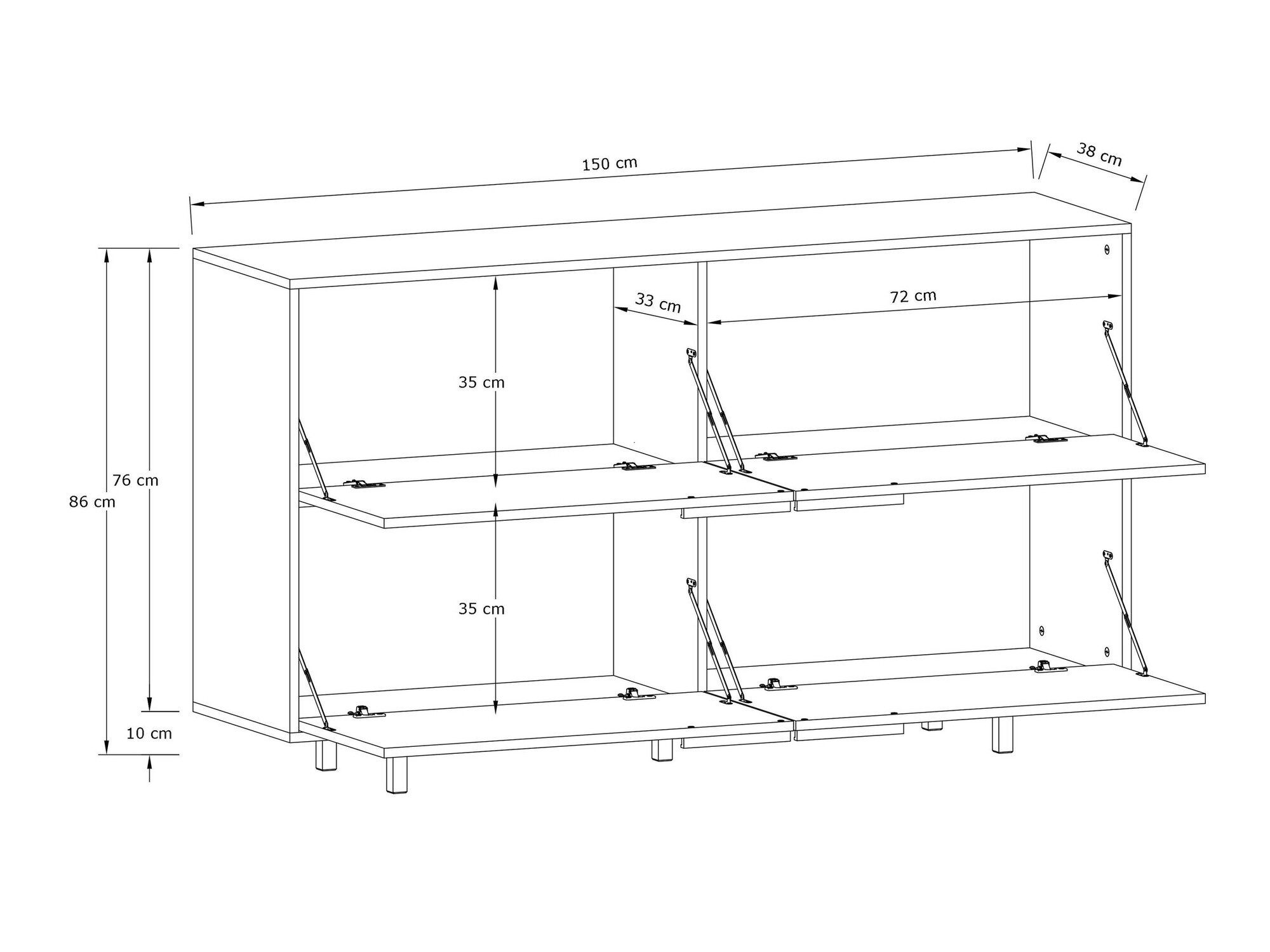 Skapis Denton 1442 (Ozols)
