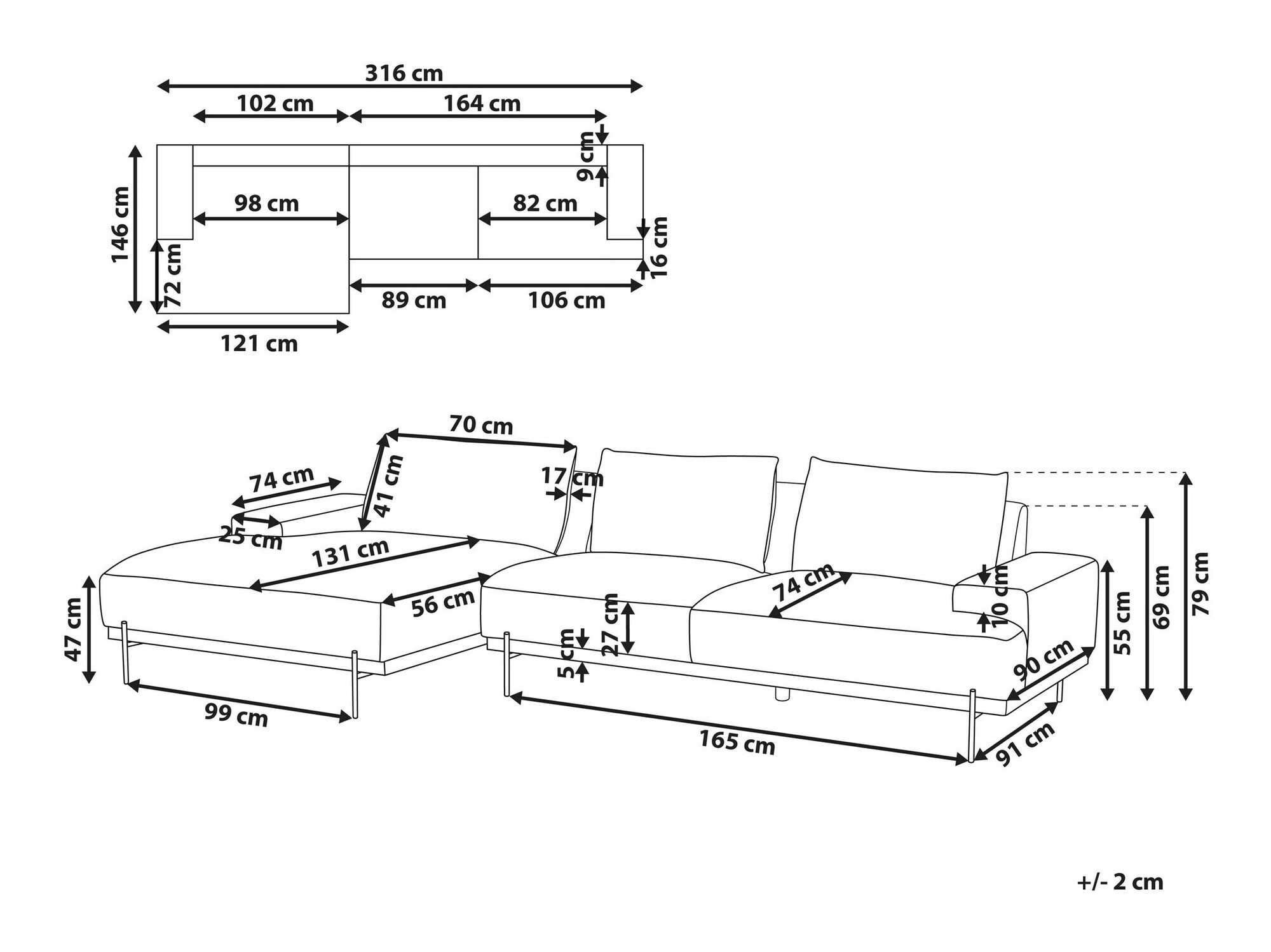 Stūra dīvāns Berwyn 2525 (Bēšs)
