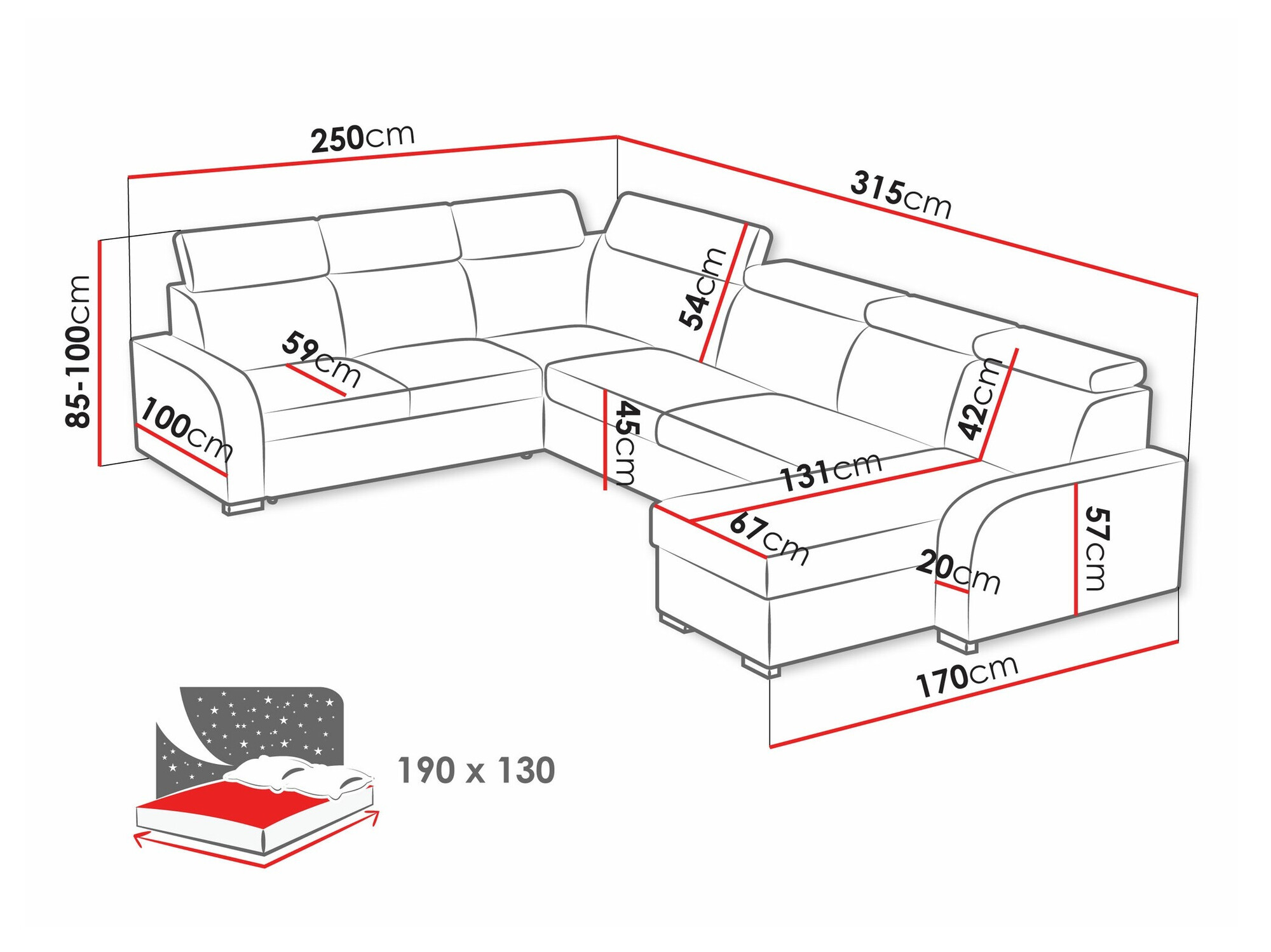 Stūra dīvāns Etrcala 110 (Crown 2)