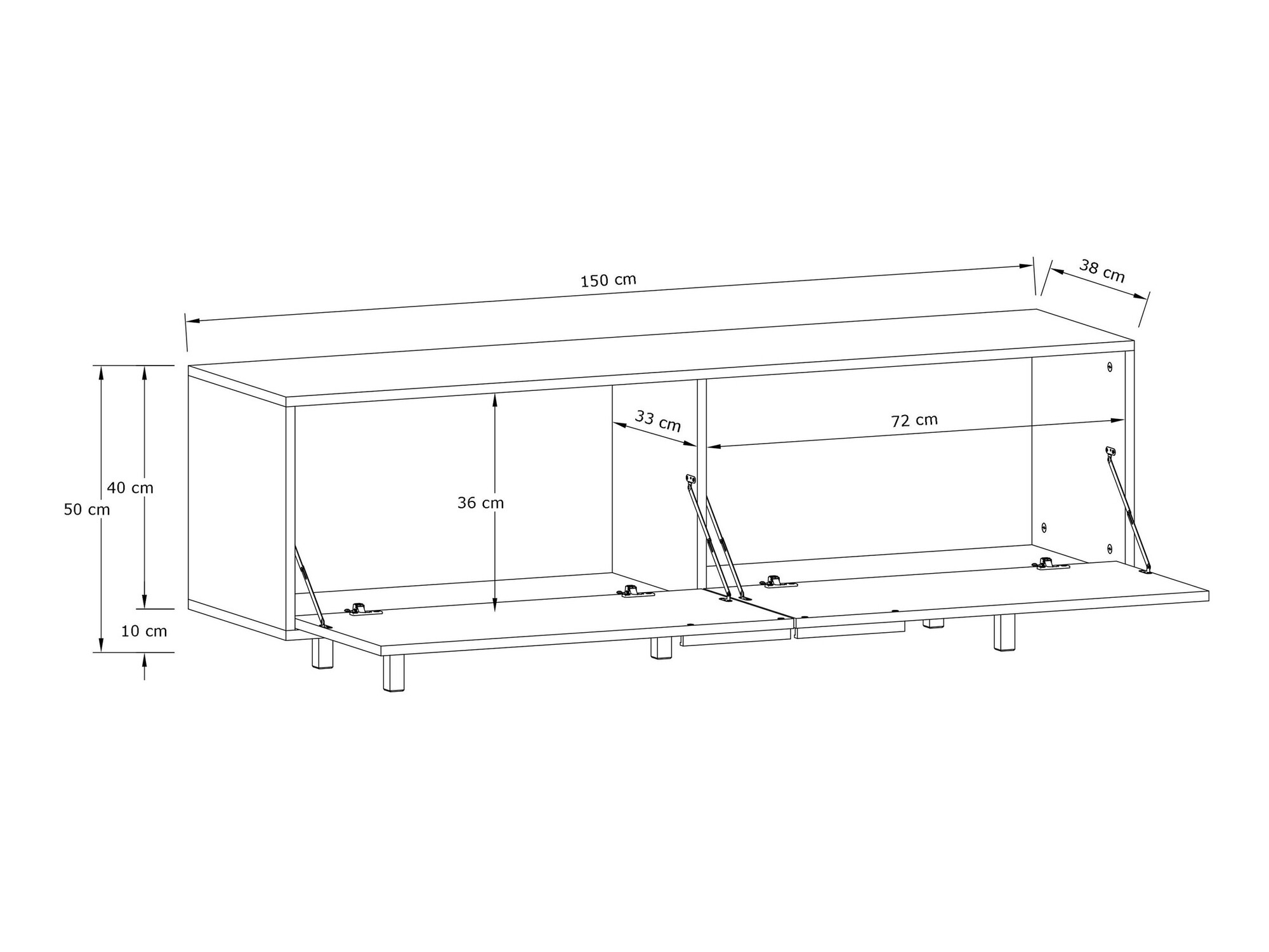 TV galds Denton 1440 (Ozols)