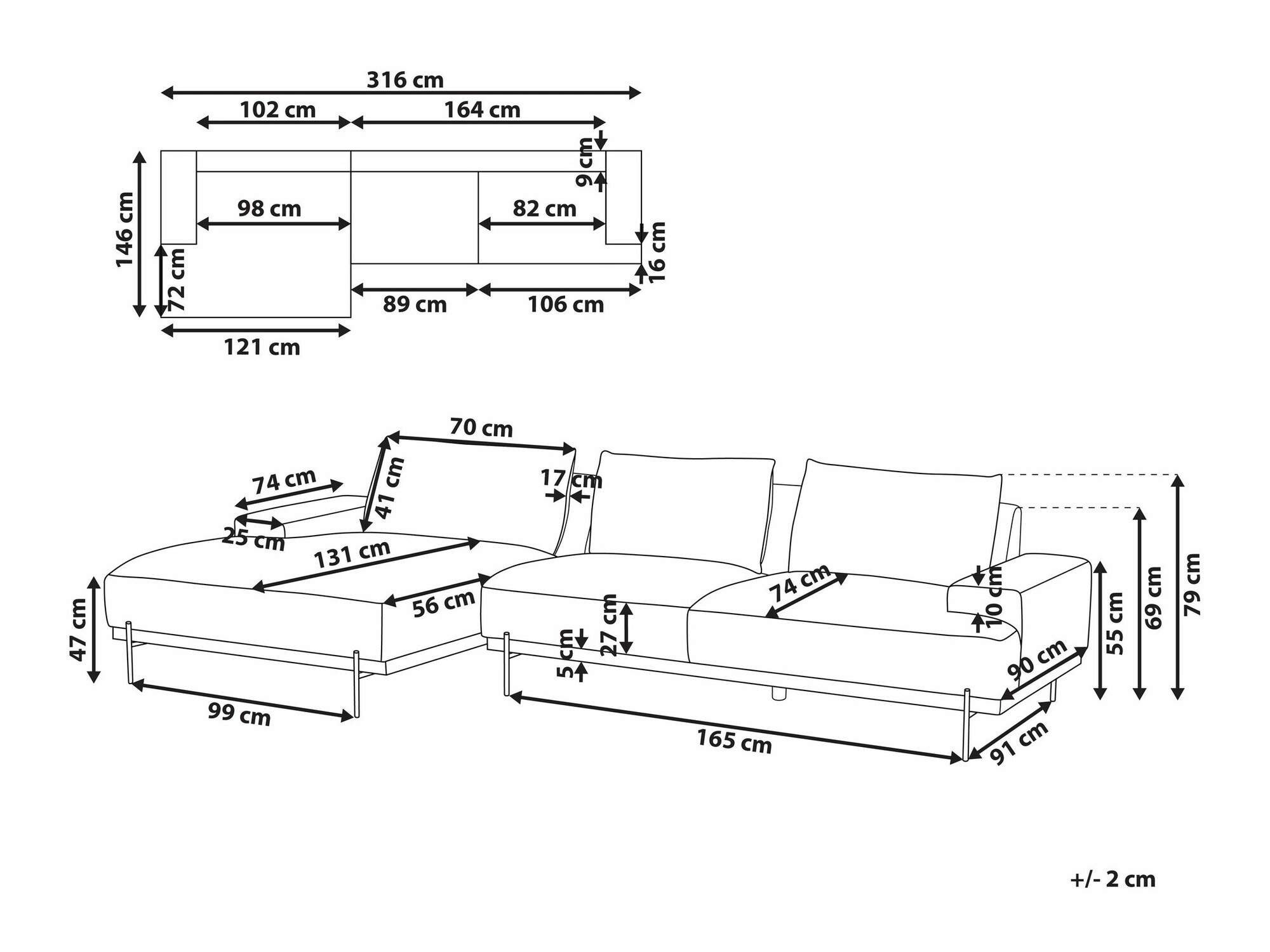 Угловой диван Berwyn 2525 (Коричневый)