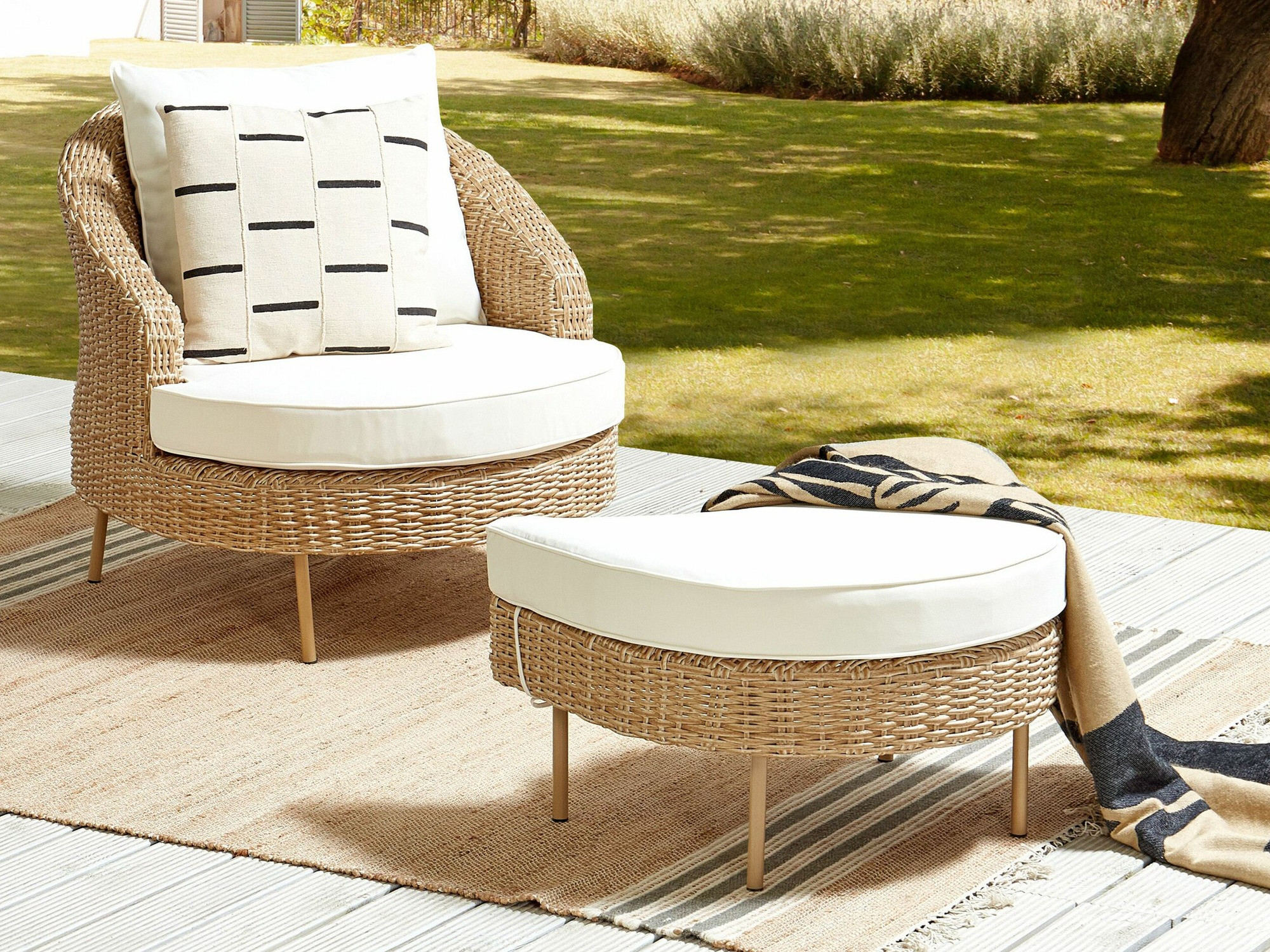 Dārza mēbeļu komplekts Berwyn 2531 (Gaiši brūns)