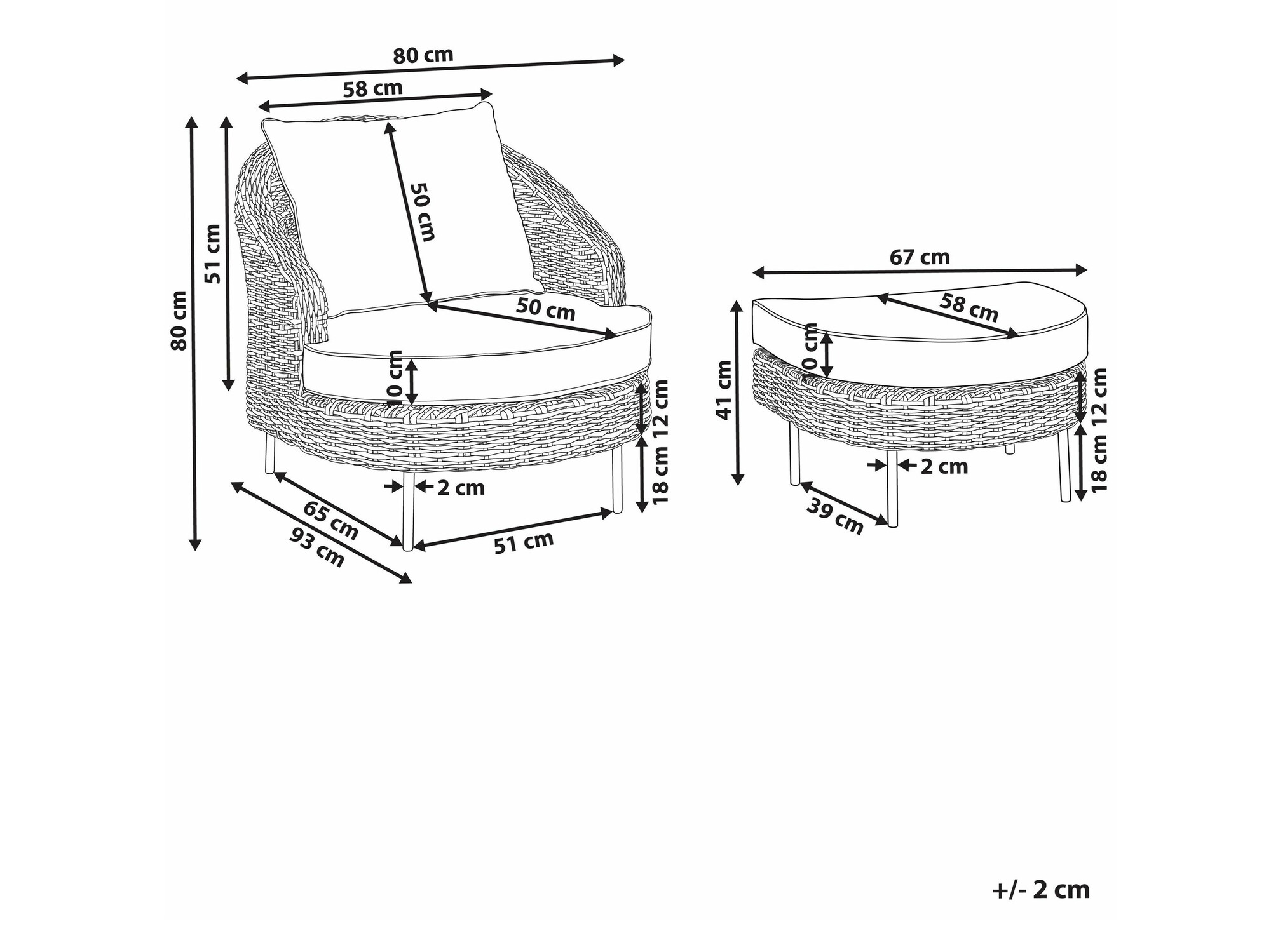Dārza mēbeļu komplekts Berwyn 2531 (Tumši rozā)