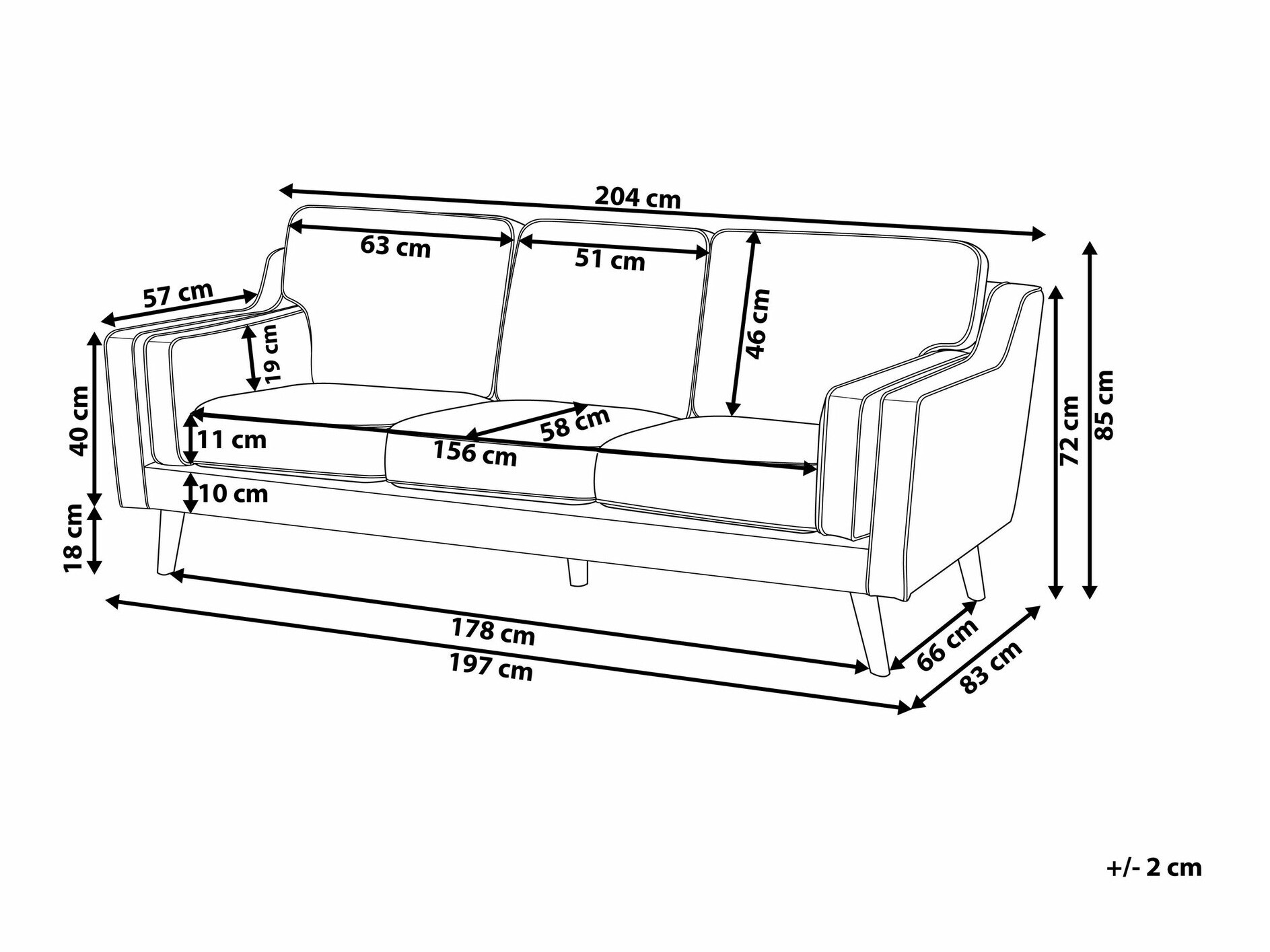 Dīvāns Berwyn 263 (Balts)