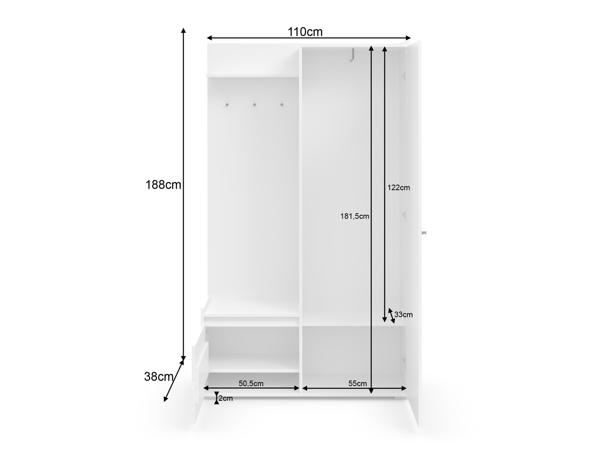 Прихожая Denton 1446 (Белый)