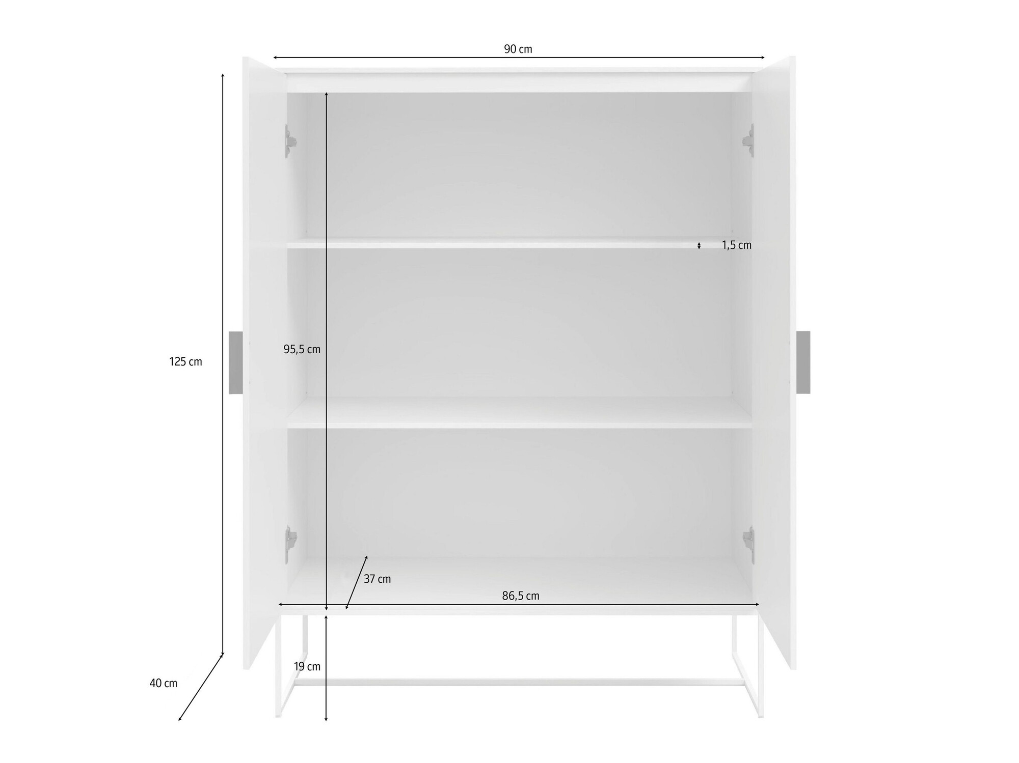Skapis Denton 1444 (Antracīts)