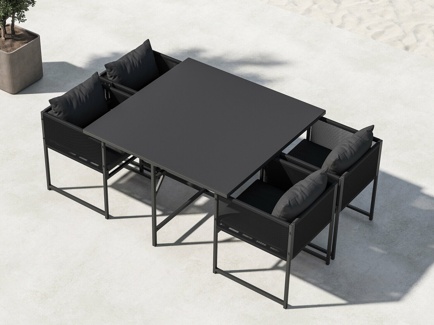 Galds un krēslu komplekts Dallas 4736