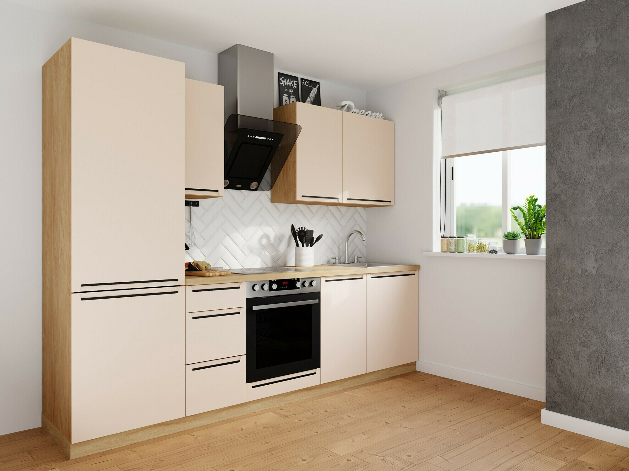 Moduļu skapis ar atvilktnēm Riso Beige 109