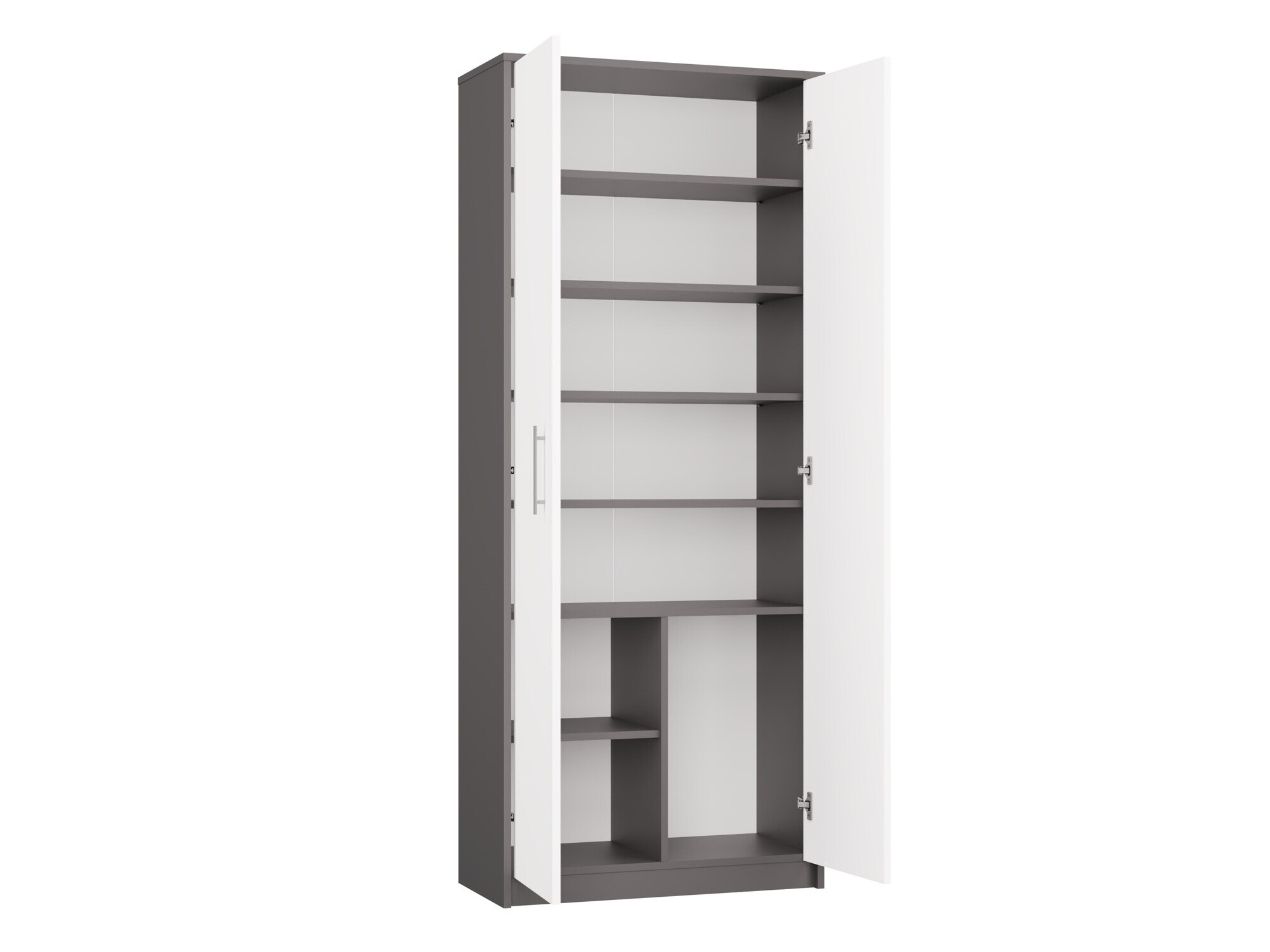 Plaukts Mandeville 196 (Antracīts + Balts)