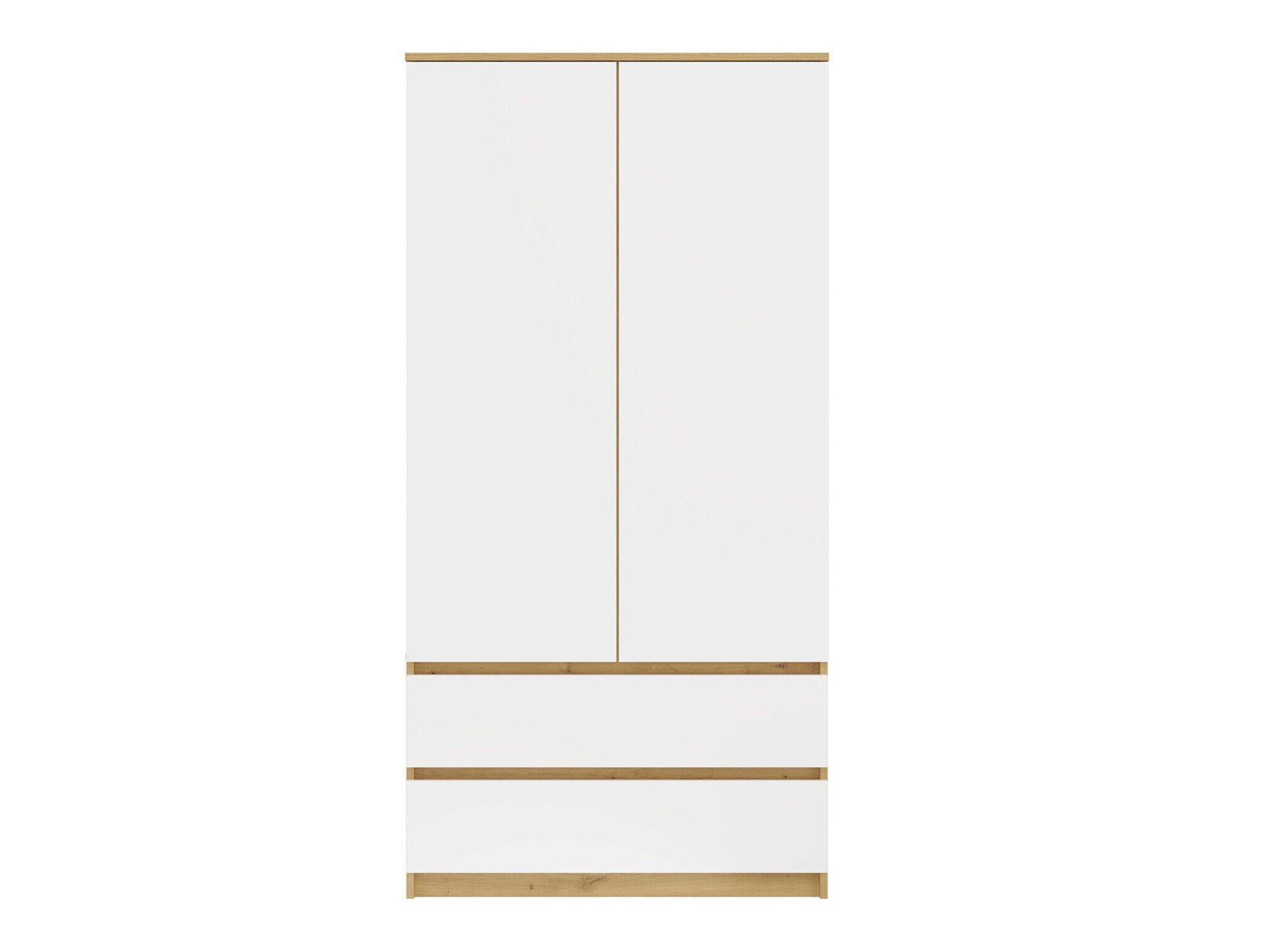 Skapis Elbvelu 116 (Artisan ozols + Balts)