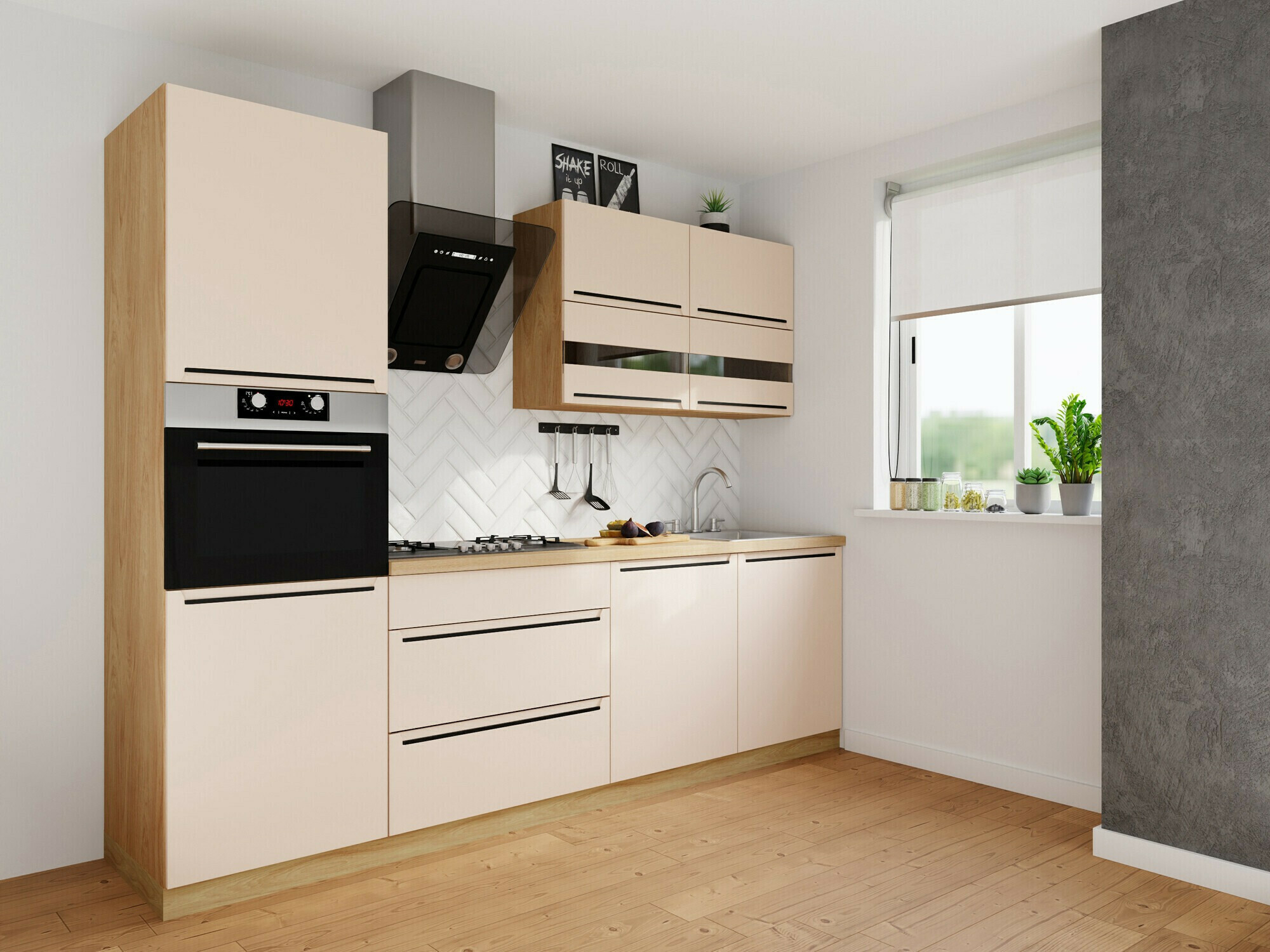 Moduļu skapis iebūvējamai tehnikai Riso Beige 135